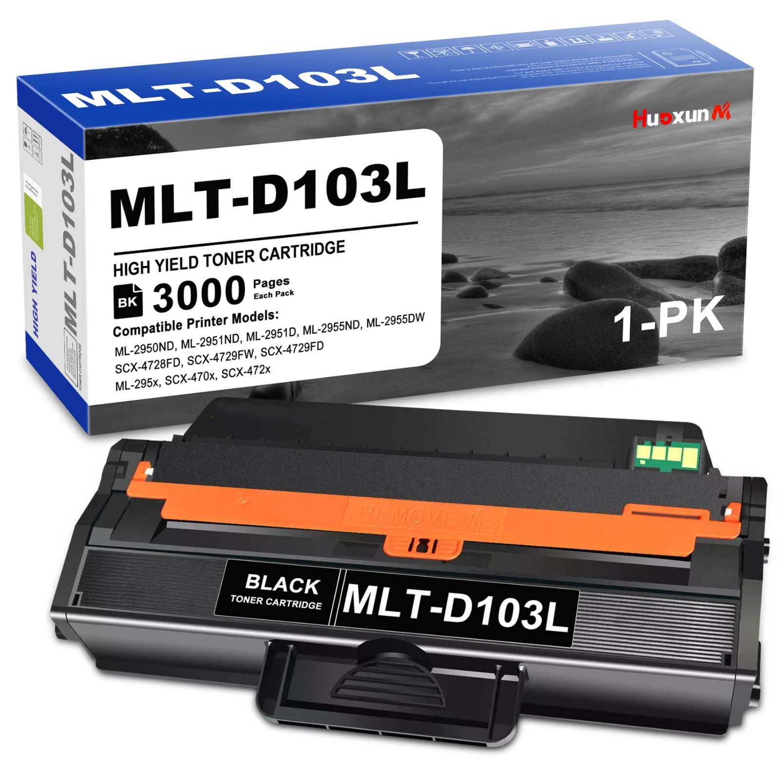 High Yield Compatible MLT-D103L Toner (Black, 1-Pack) for Samsung ML-2955ND