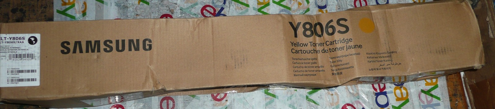 NEW Genuine Samsung Y806S Yellow Printer Toner Cartridge CLT-Y806S - Box Dmg