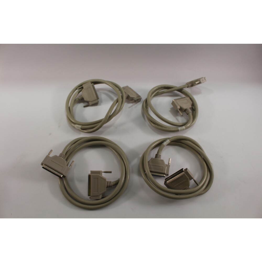 Lot of 4 - DB37 Serial Cable Male to DB37 Female RS-449 4.5ft Extension - Tested
