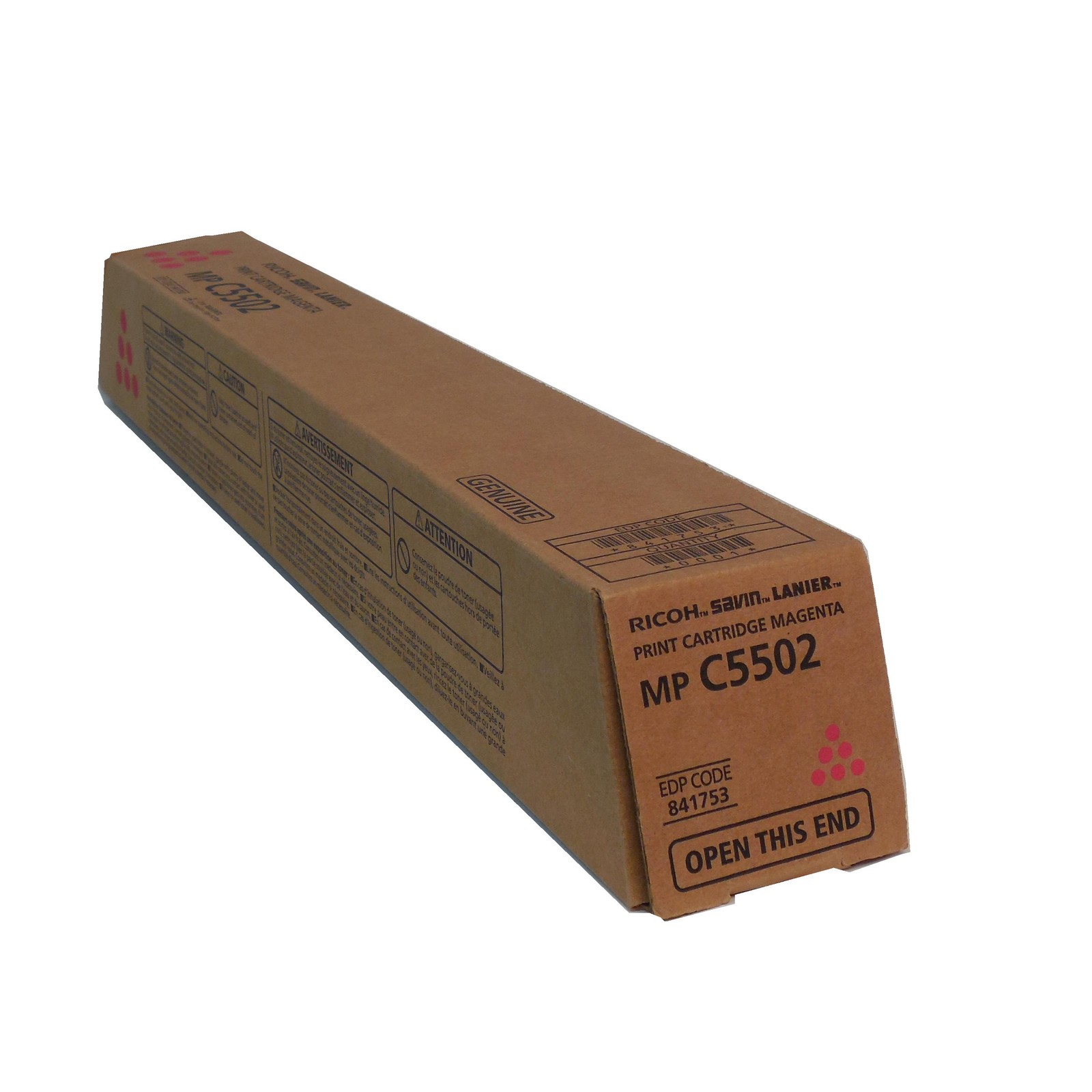 Ricoh Savin Lanier 841753 Magenta Toner Cartridge 22.5k Genuine OEM Original