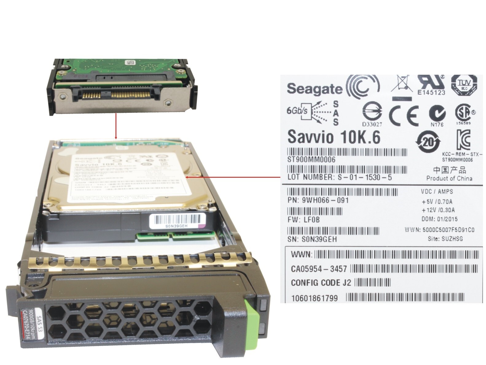 Fujitsu Eternus CA07670-E714 CA05954-3457 10601861799 900GB