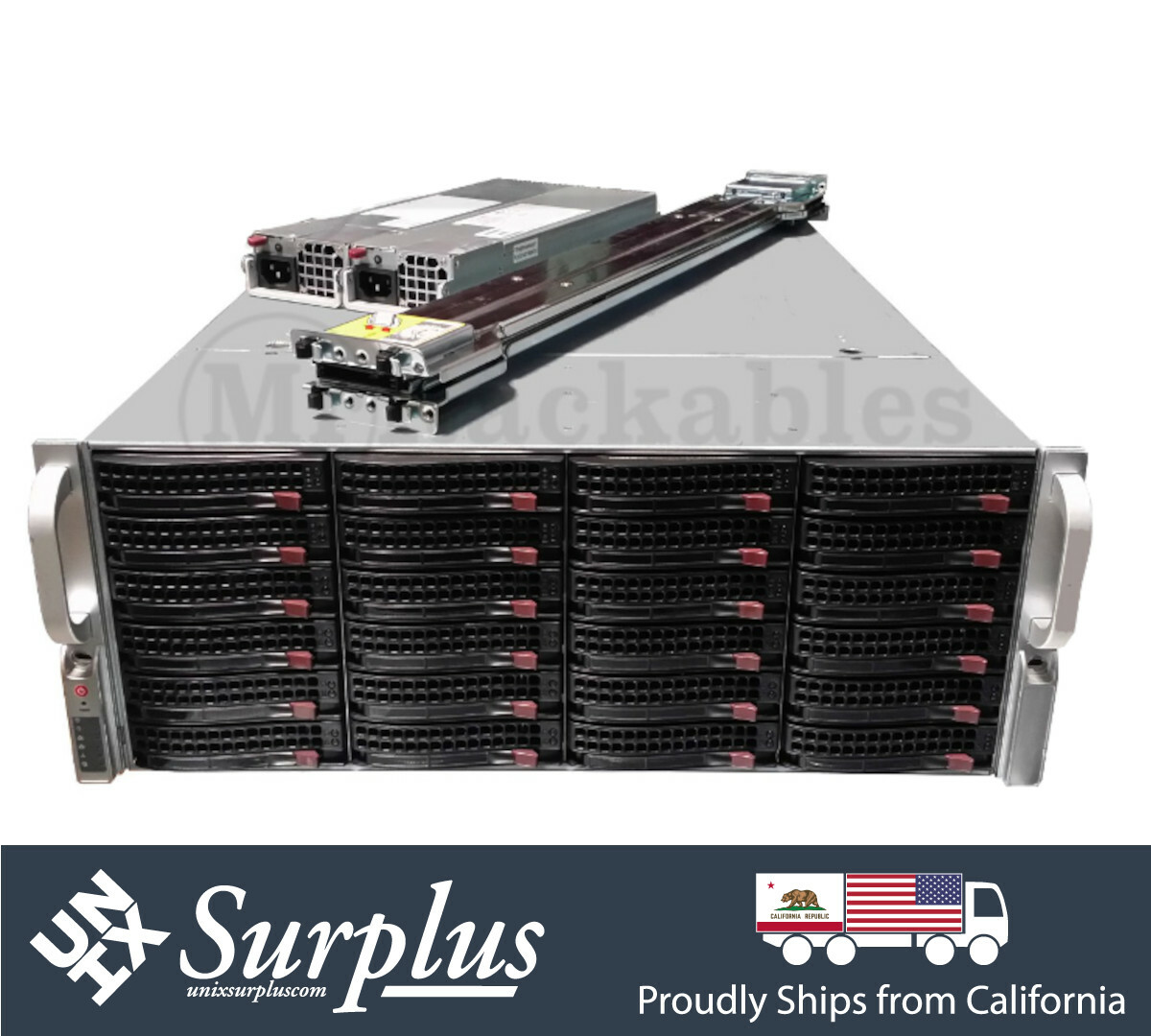 4U 36 Bay TRUNAS ZFS SAS3 Storage Server Xeon 36 Core 64GB DDR4 2x 1280W PCI-E A