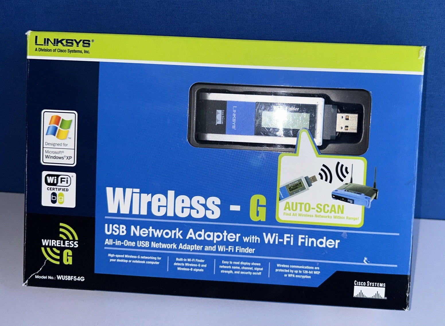 Linksys WUSB54GC Compact Wireless-G USB Network Adapter, Brand New 