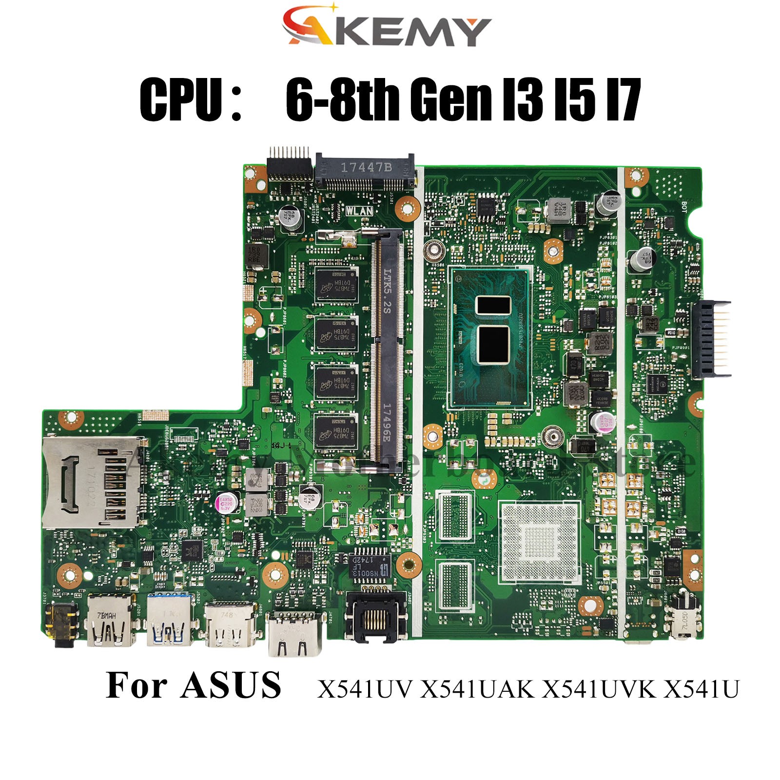 X541UAK Motherboard For ASUS X541UJ R541U X541UV/UVK F541U Mainboard W/CPU