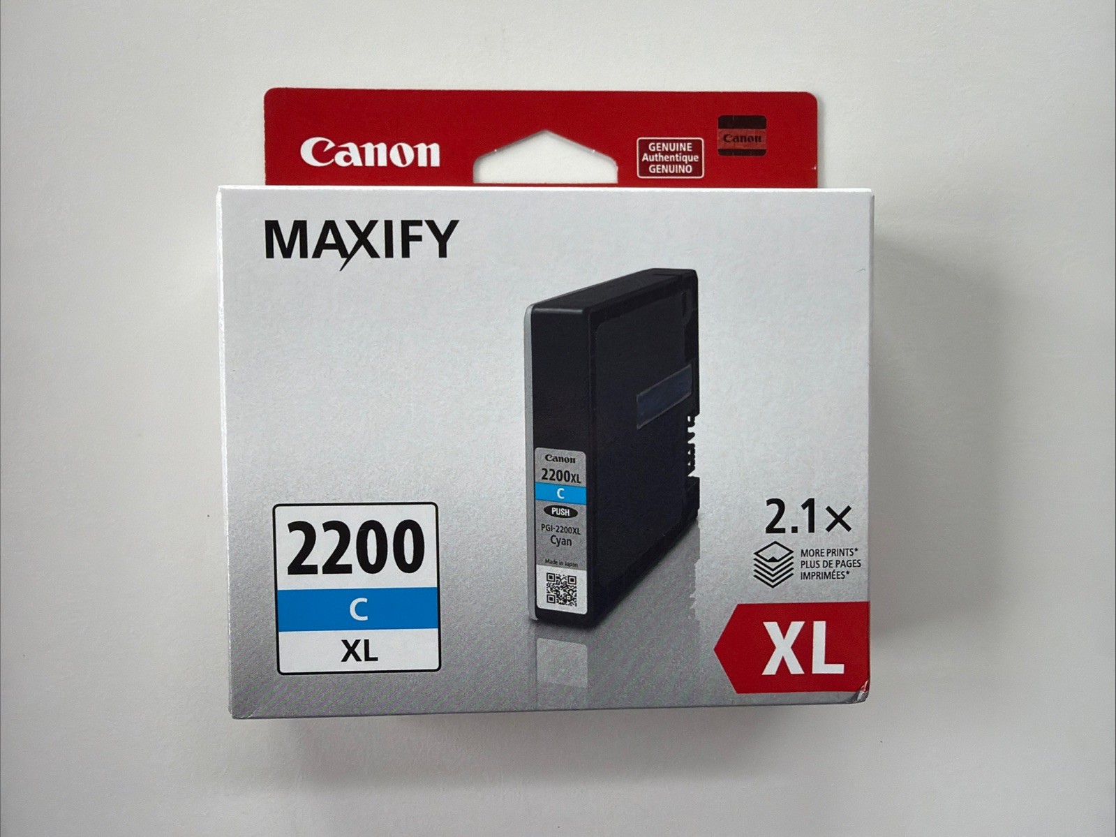 Canon PGI-2200 XL Cyan Pigment Ink Tank for iB4020, iB4120, MB5020, MB5120, MB53