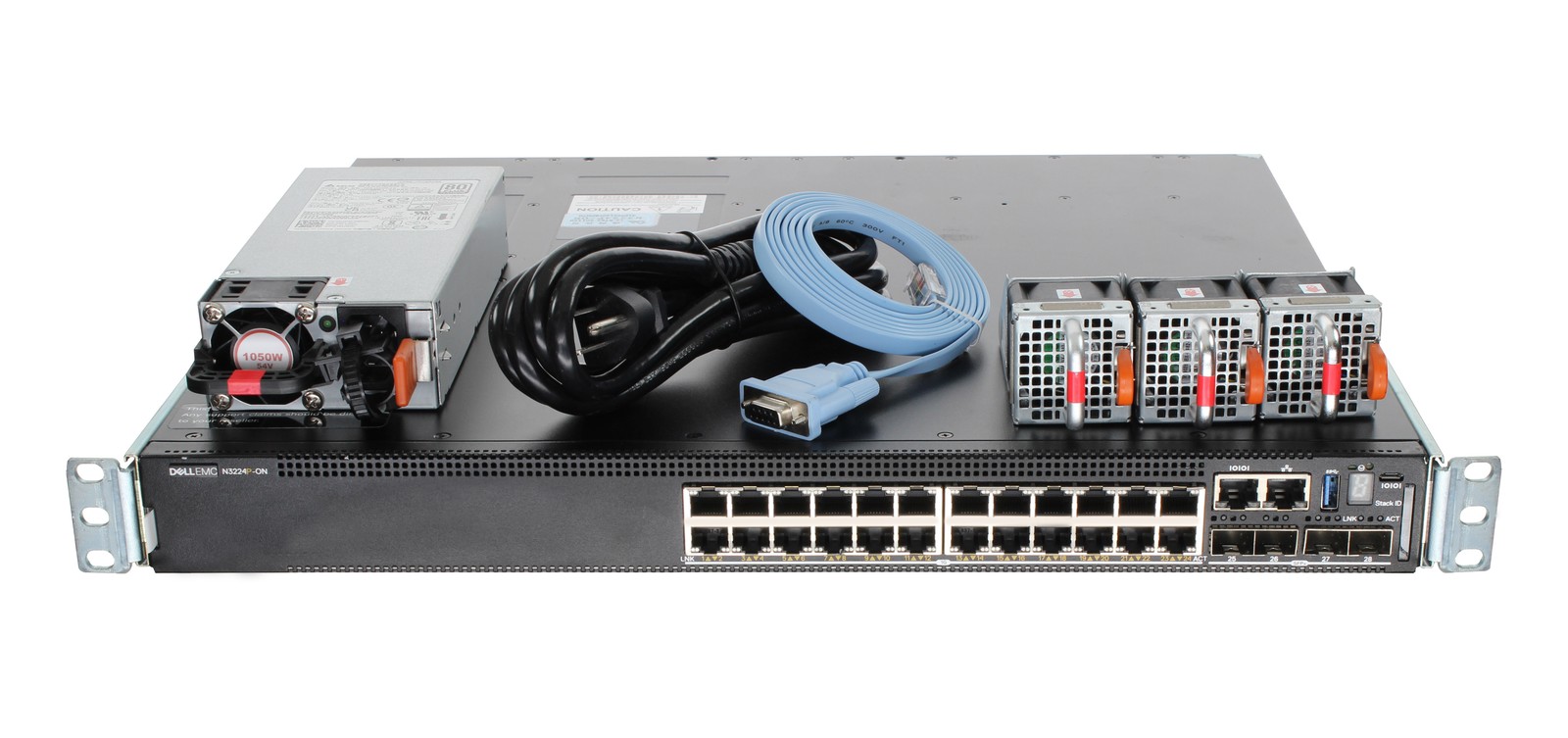 Dell EMC N3224P-ON 24x1G 4x10G 2x100G PoE 3L Network Switch GM1R7 HJ9HD 1050W
