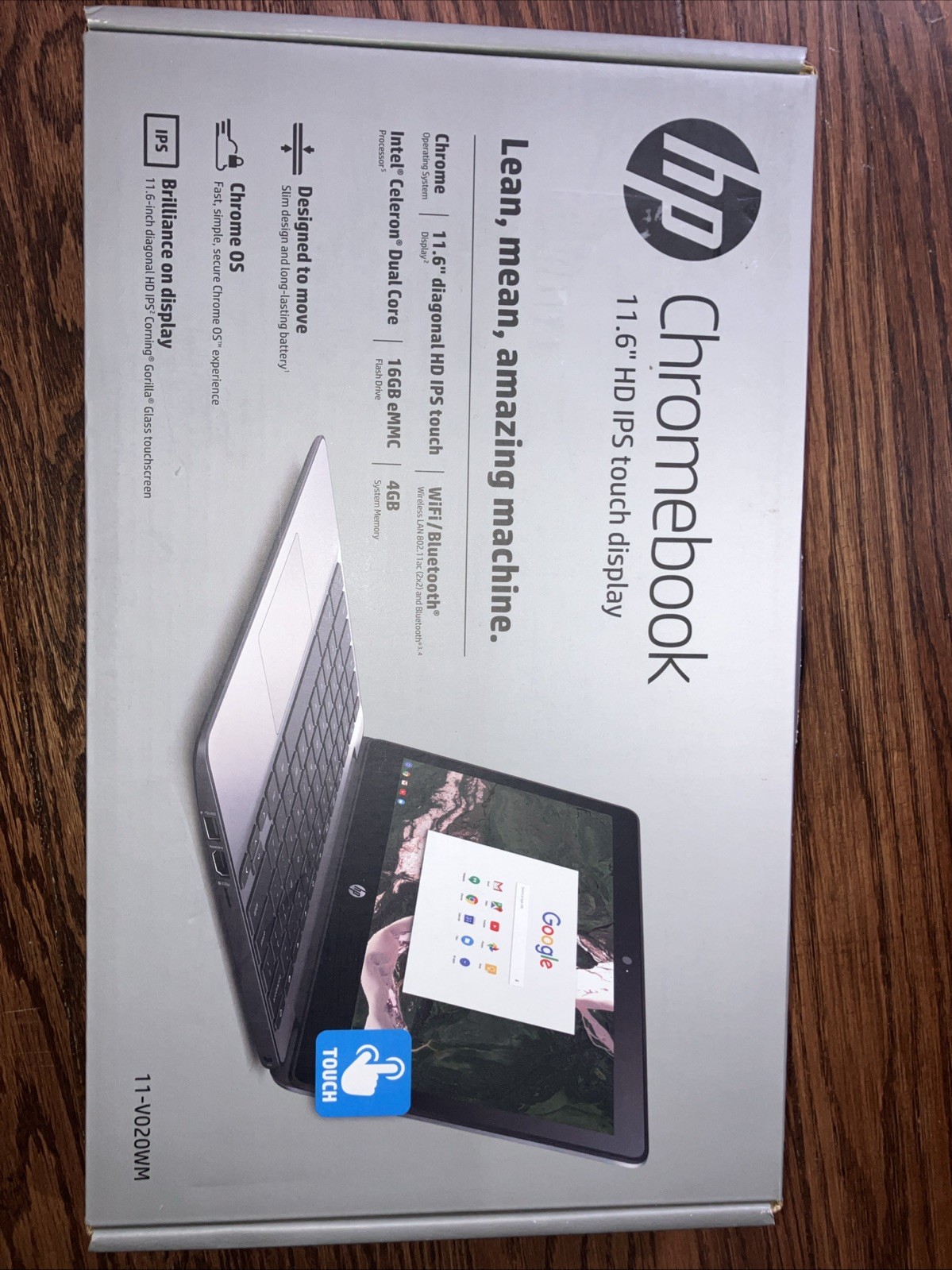 HP Chromebook 11-v020wm 11.6" (16GB eMMC, Intel Celeron N, 1.6GHz, 4 GB RAM)...