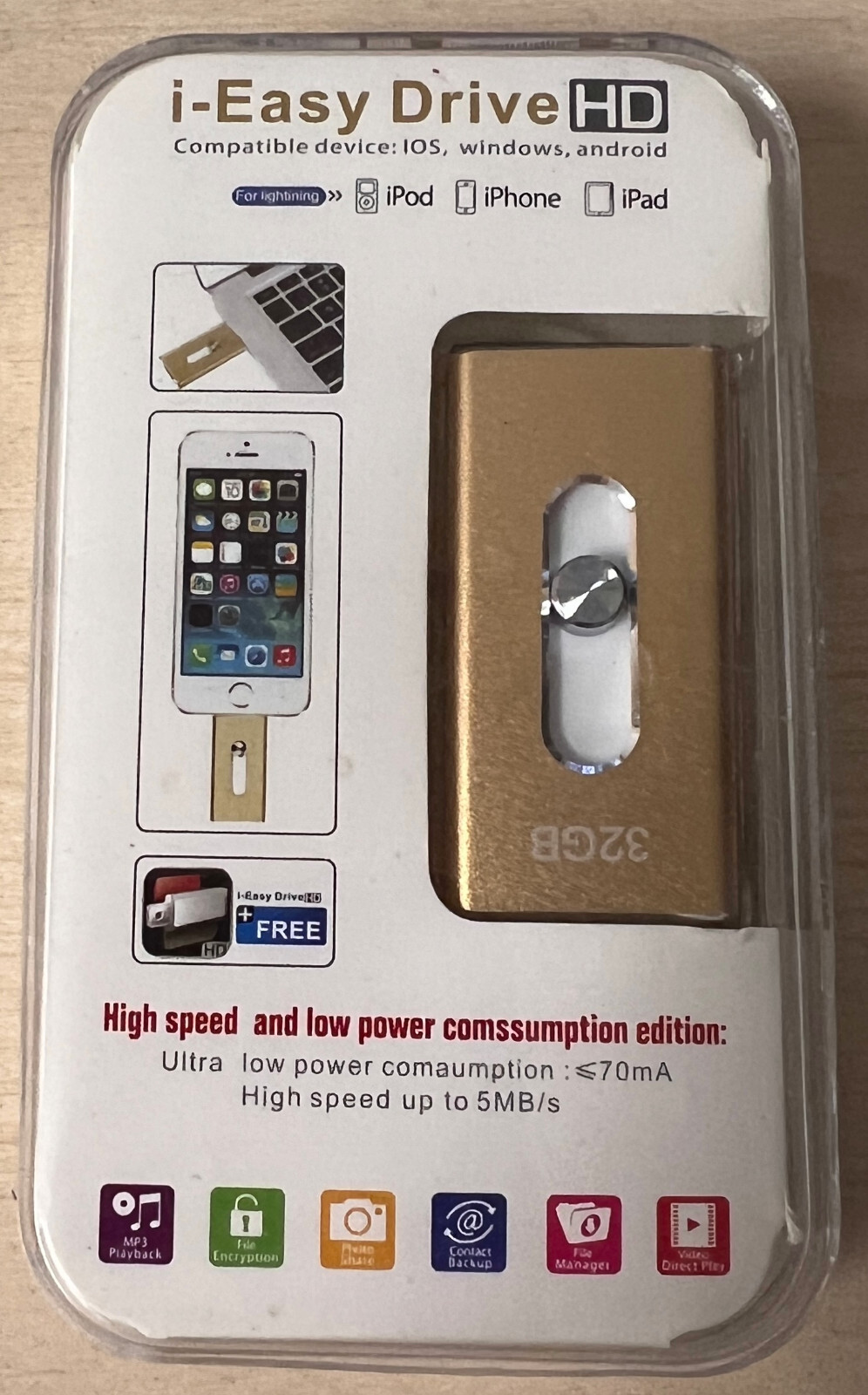 Iphone storage i-Easy Drive HD 32GB Lighting to USB