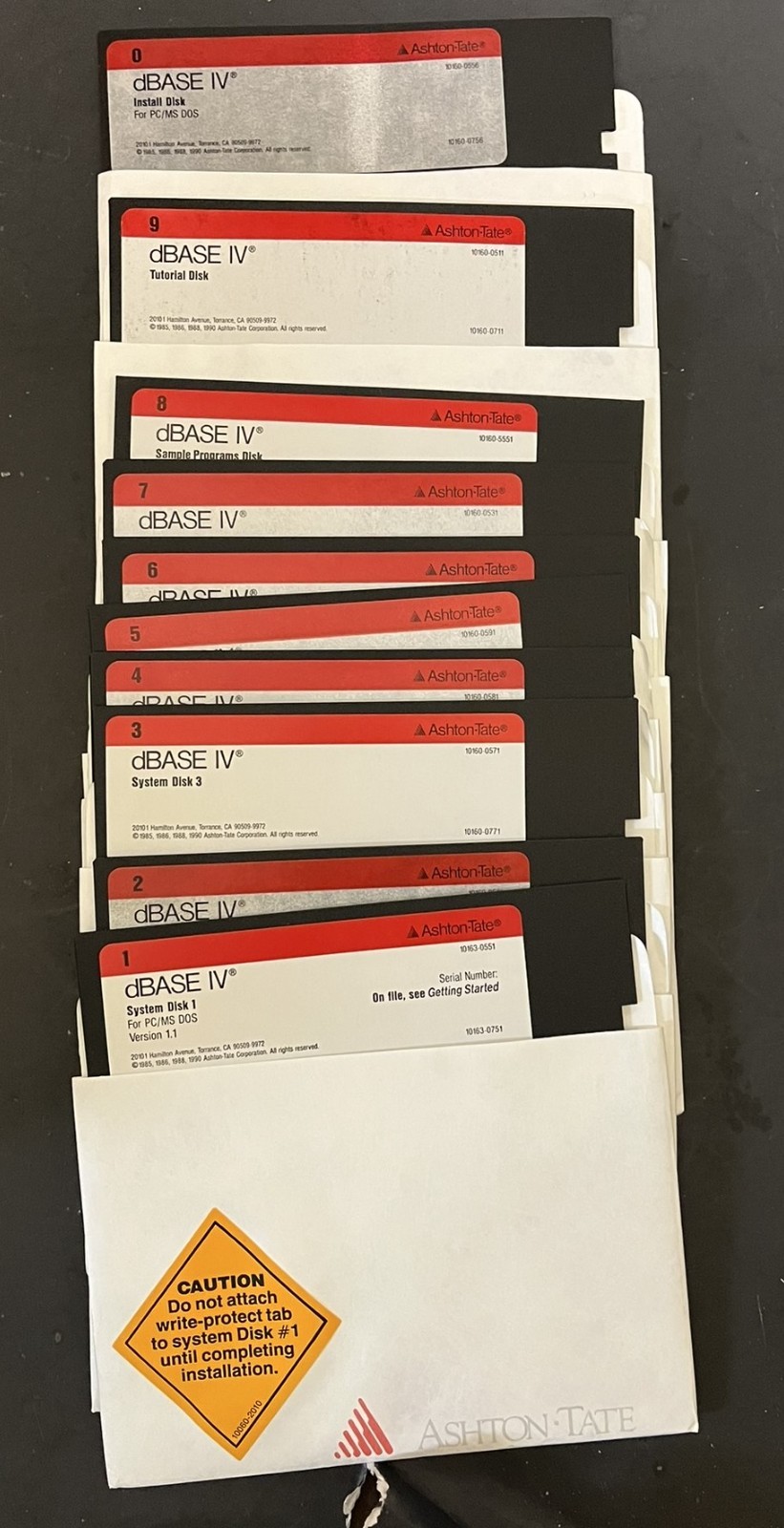 Vintage Ashton-Tate dBase IV Version 1.1 DOS Floppy