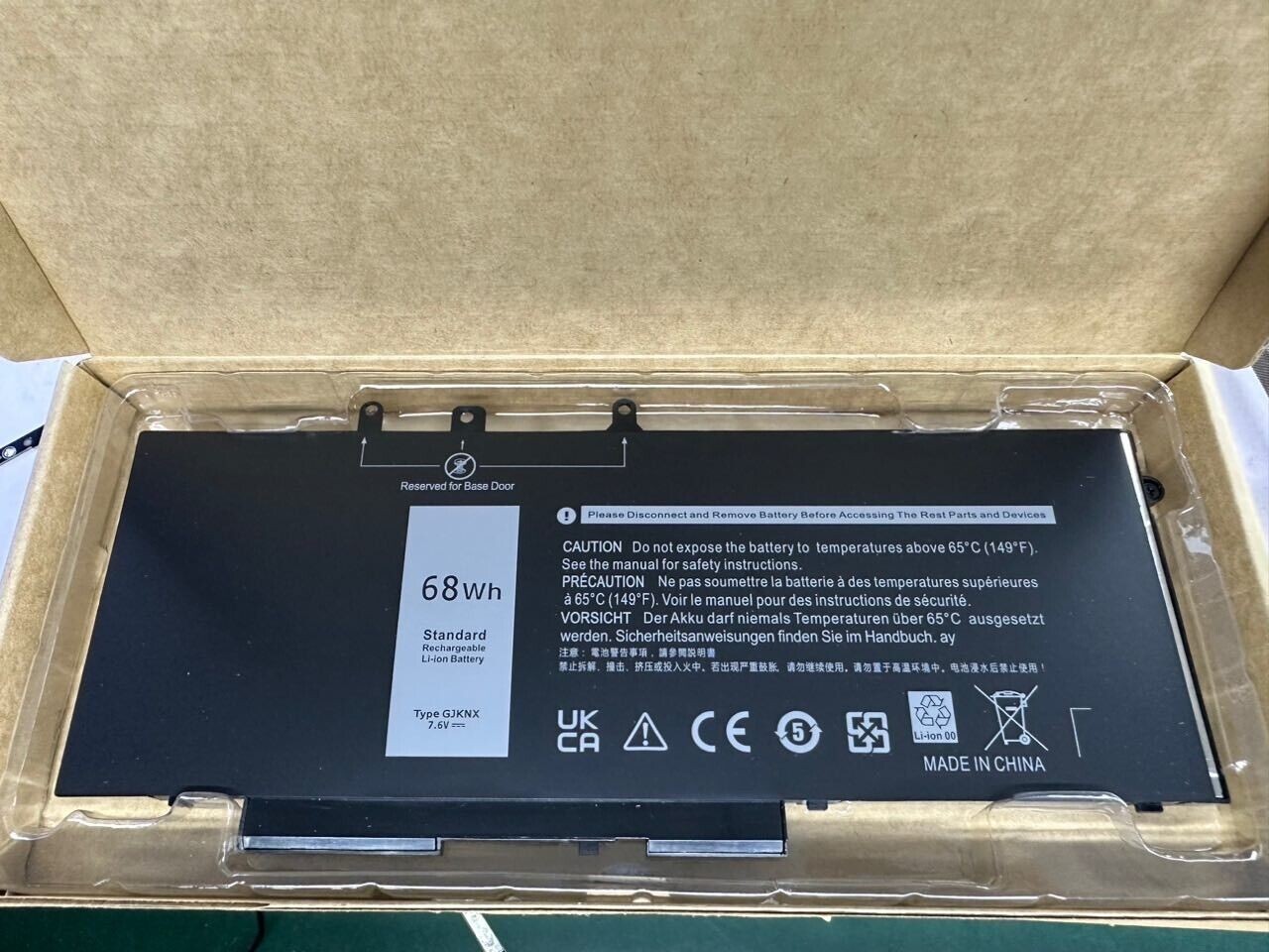 GJKNX Laptop Battery For Dell Latitude 5591 5480 5580 5280 5490 5491 5580 5590