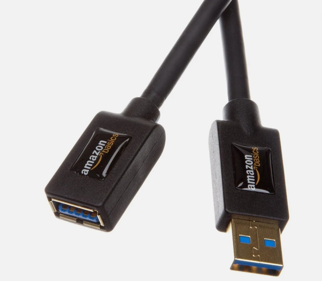 AmazonBasics USB 3.0 Extension Cable A-Male to A-Female Adapter Cord - 3m