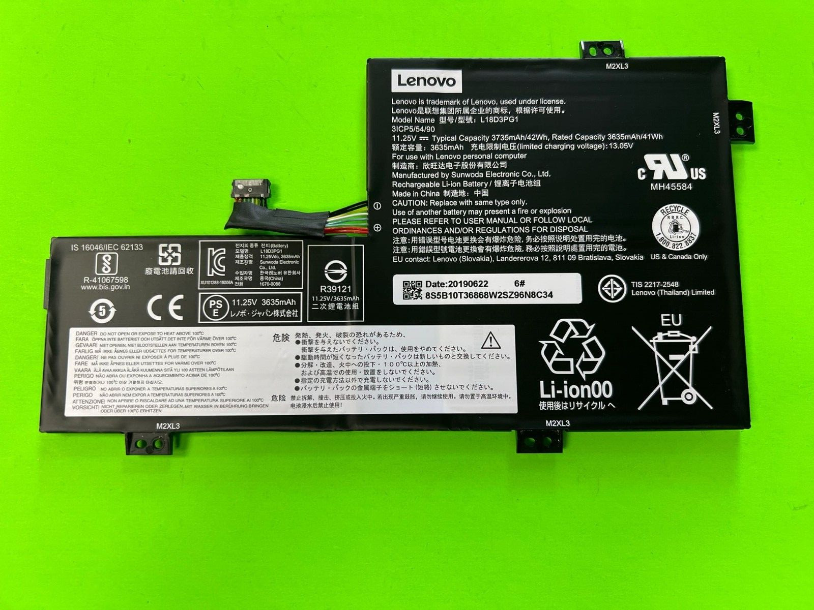 L18D3PG1 Gen Lenovo Battery Legion Y530-15ICH Y7000P 11.25V 3635mAh 42Wh
