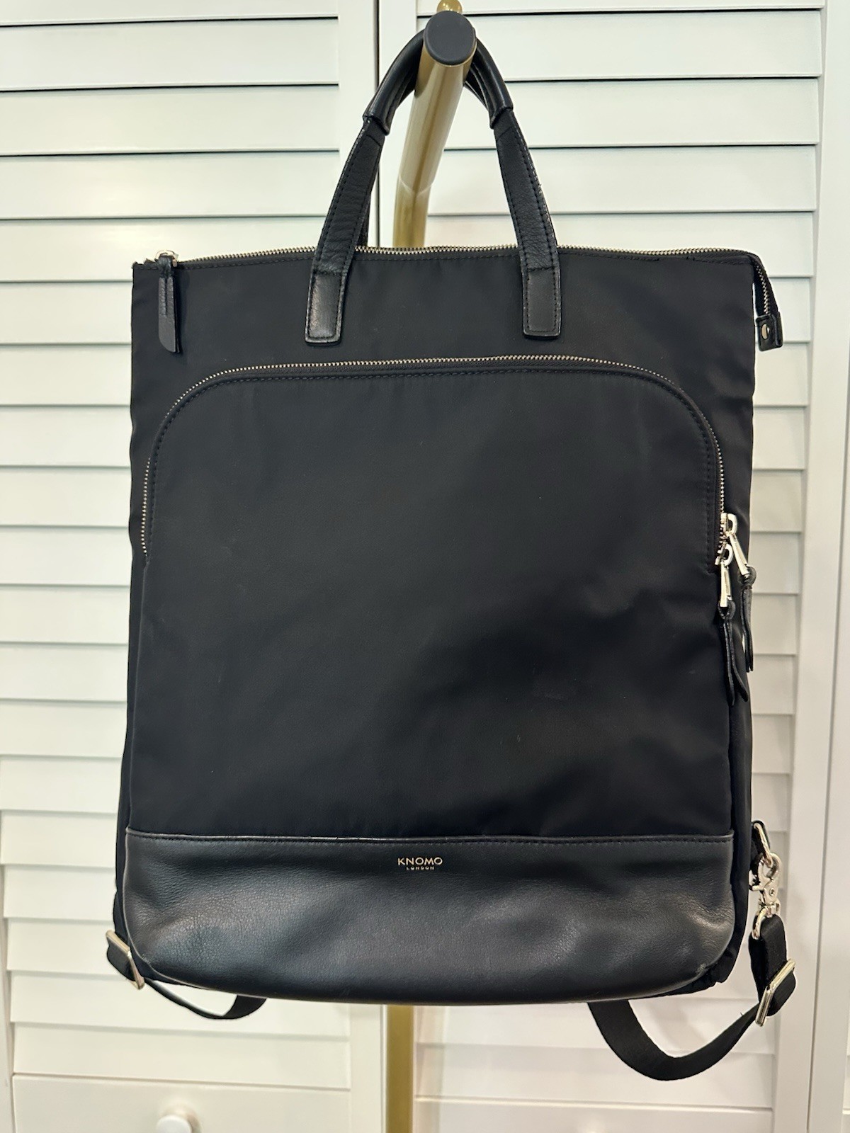 Knomo London Harewood Black Backpack Travel Laptop Bag