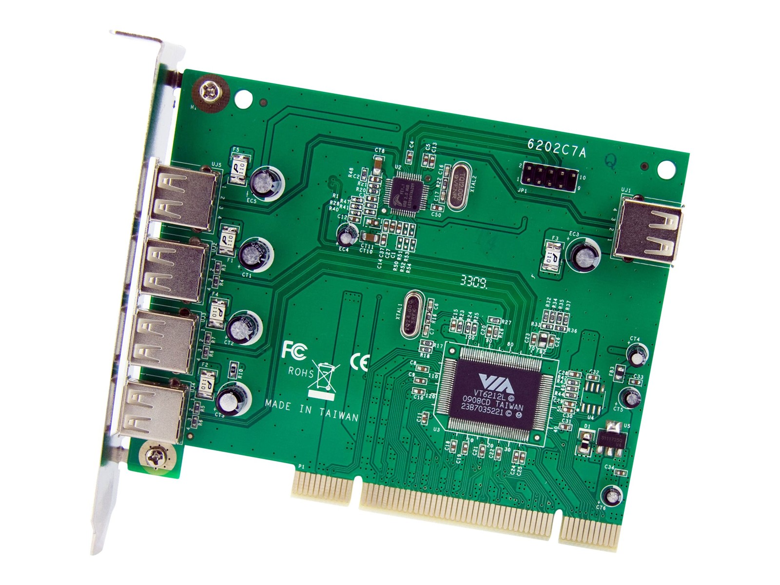 StarTechcom 7 Port USB 2.0 PCI Interface Card Controller PCIUSB7