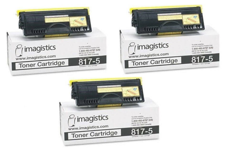 3 GENUINE Sealed Bag Pitney Bowes Imagistics 817-5 Toner Cartridges NO BX "B"