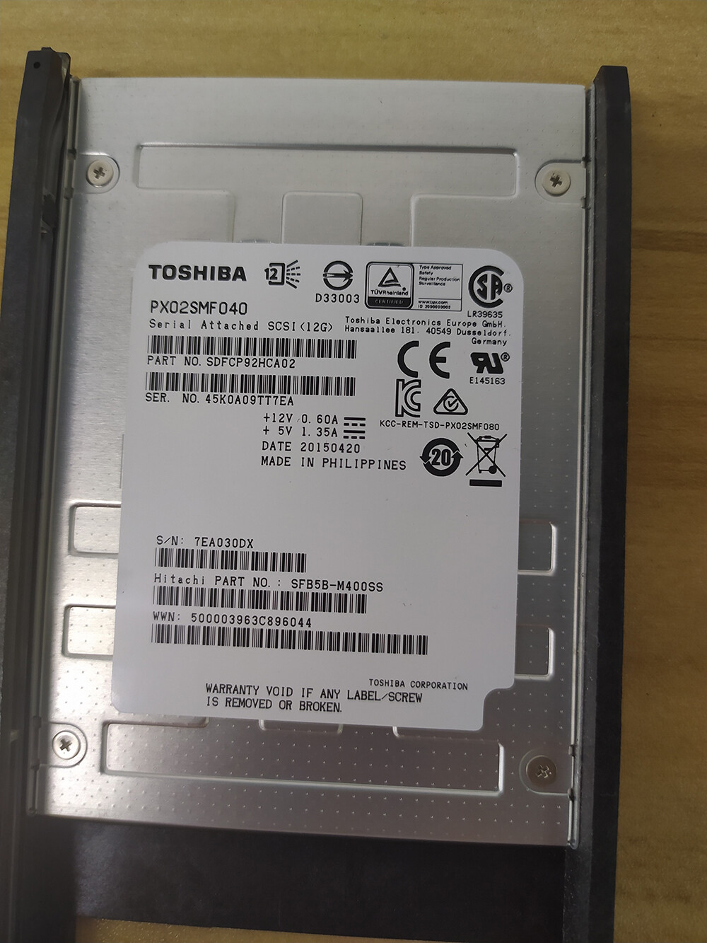 HDS VSP 5559016-A G200 G400 G600 400G 12GB 2.5" SSD