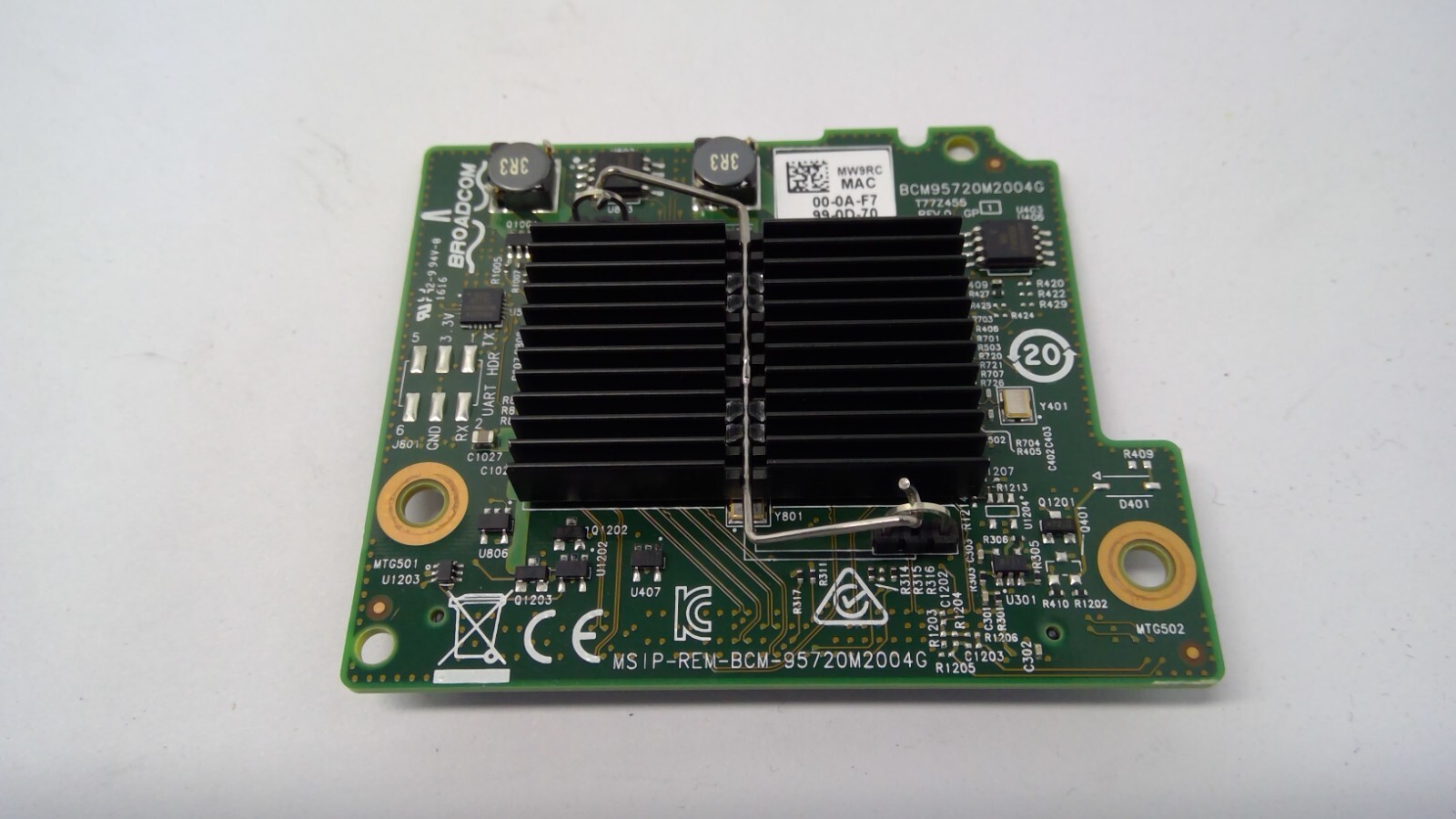 Dell MW9RC 0MW9RC Broadcom 5720 Quad Port 1GbE RNDC Blade Network Daughter Card