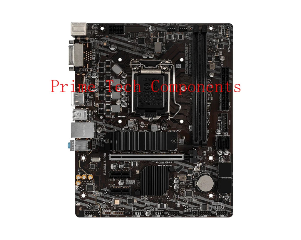 For MSI B460M-A PRO motherboard B460 LGA1200 DDR4 64G DVI+HDMI M-ATX Tested ok