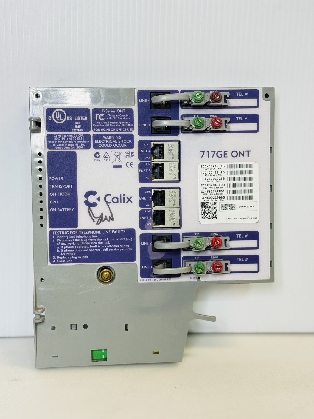 Calix 717GE ONT 100-03249