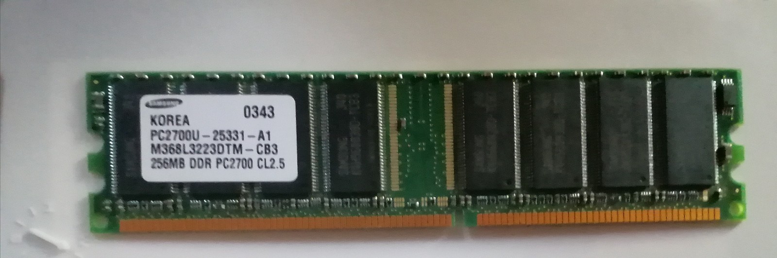 Samsung PC2700U-25331-A1 M368L3223DTM-CB3 256MB 256MB DDR PC2700 CL2. 5