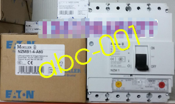 1PCS New Eaton Moeller  NZMB1-4-A80 Circuit Breaker 4P 80A In Box Brand