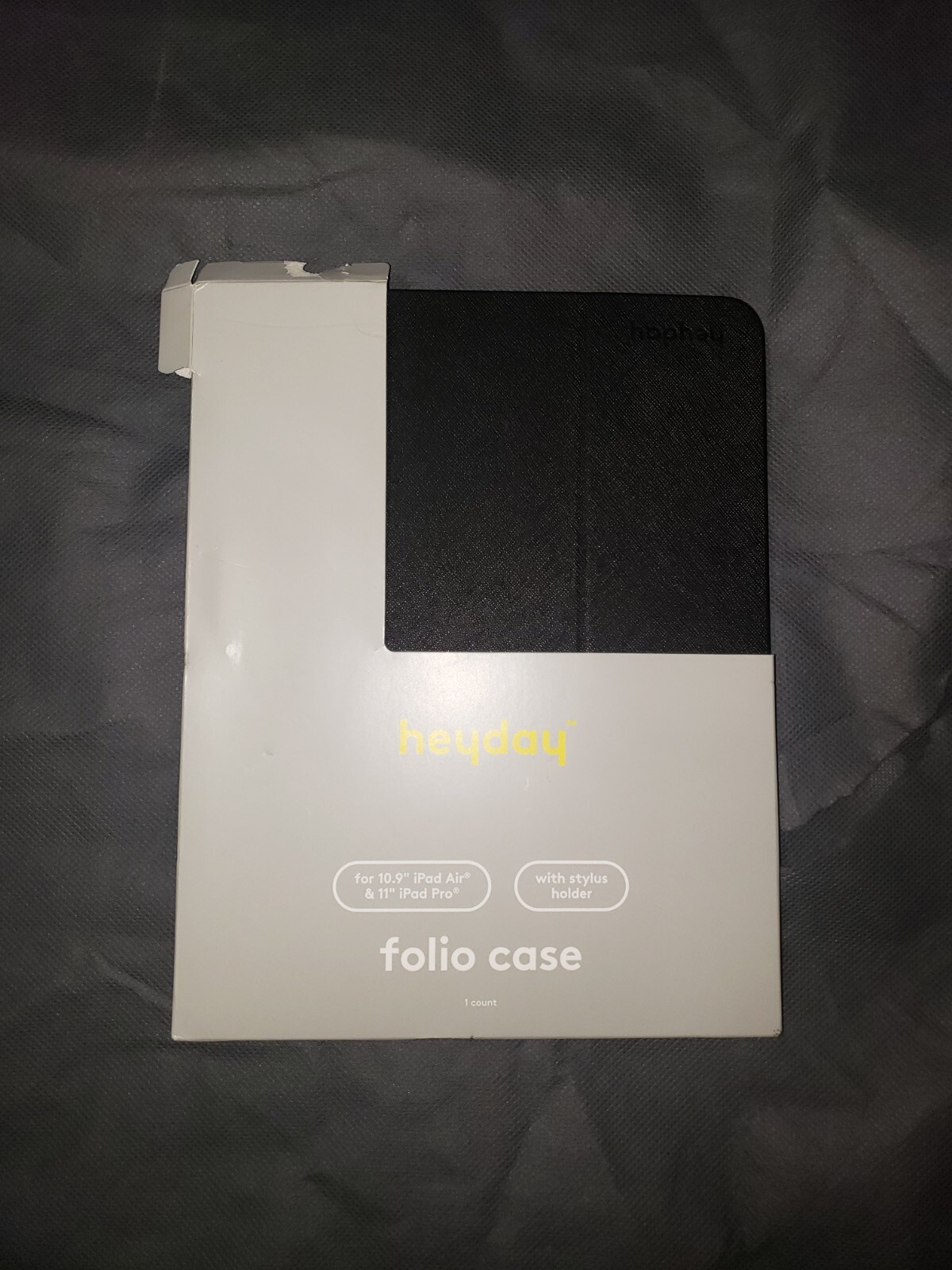 (2for1)Heyday Folio Case w/Stylus Holder Blk Apple iPad Air 10.9" & iPad Pro 11"