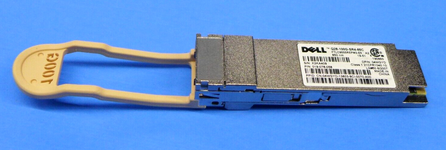 Genuine Dell EMC Q28-100G-SR4-85C Transceiver 019-078-058 FTLC9555REPM3-E5 4WGYD
