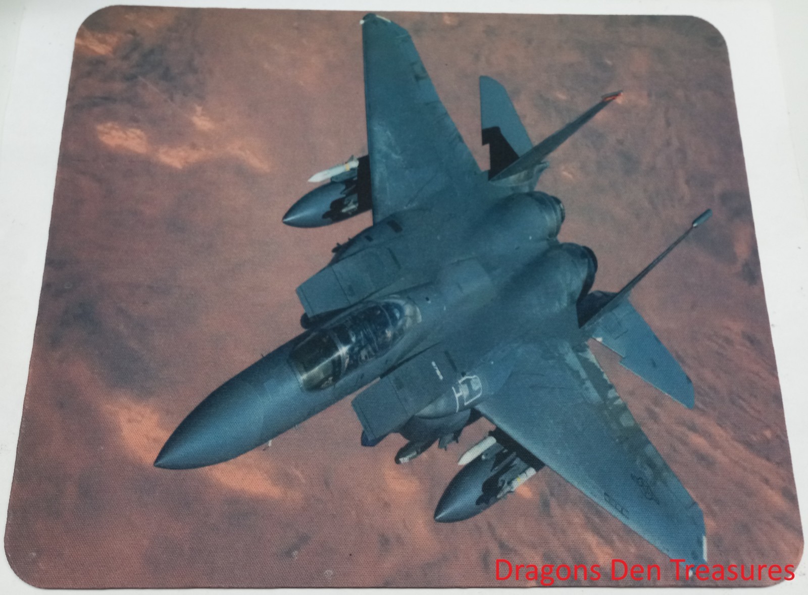 United States Air Force F-15 Strike Eagle Fighter Jet in Flight Mouse Pad