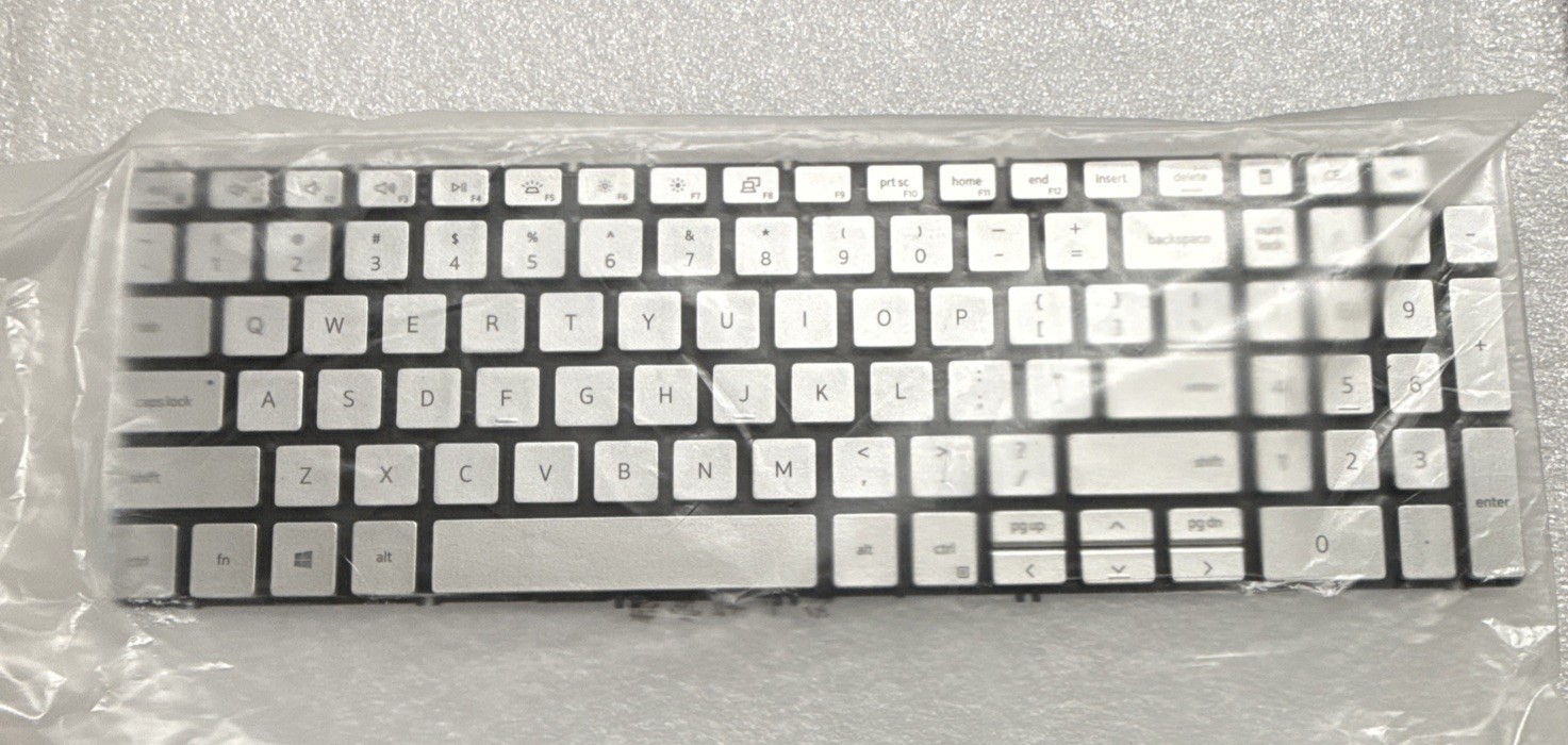 New Dell Inspiron 7506 15-7506 2-in-1 US Backlit Keyboard  Silver HJ5R2 NG TA