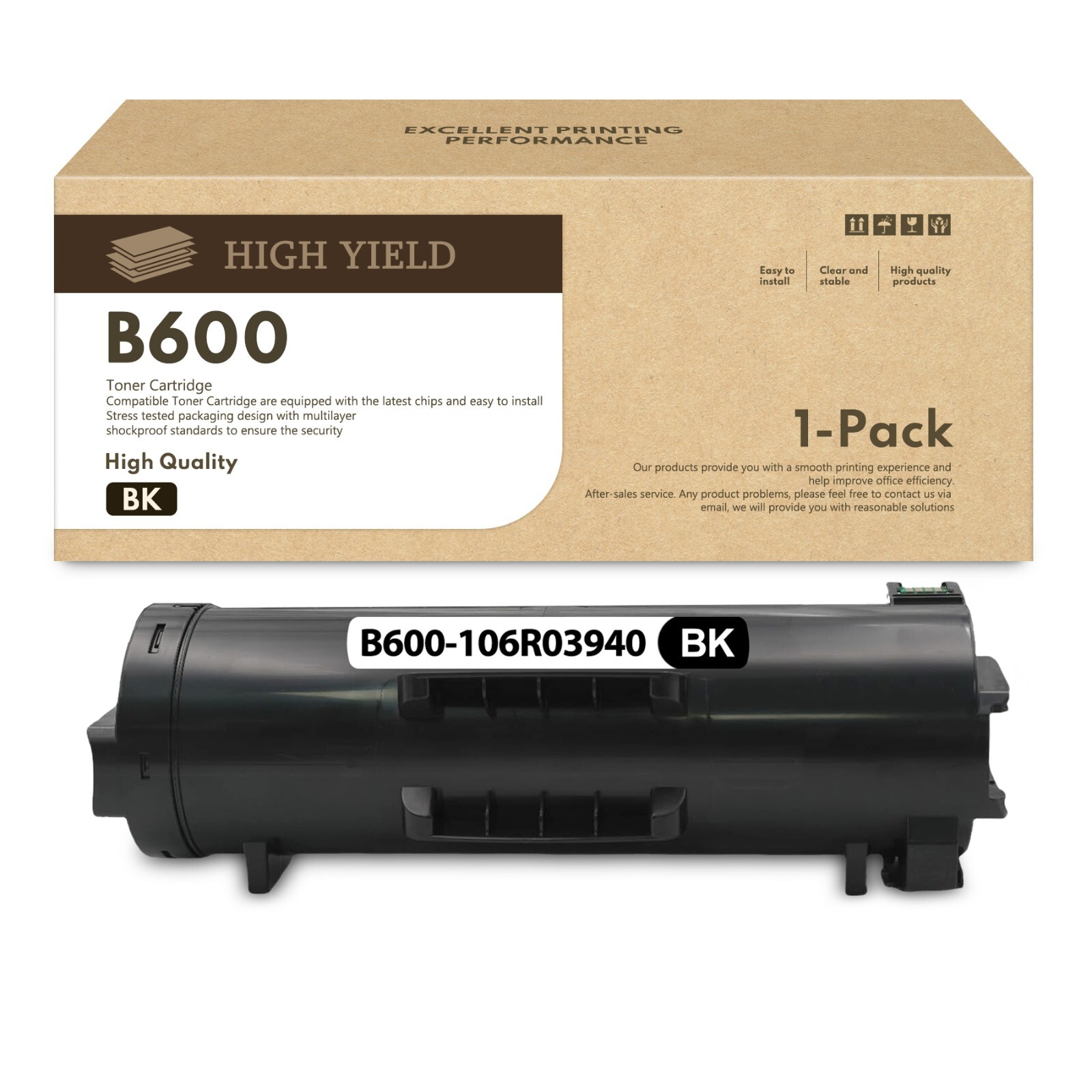 B600 106R03940 Toner Cartridge 1PK BK With Chip High Quality for B600 B610 B615