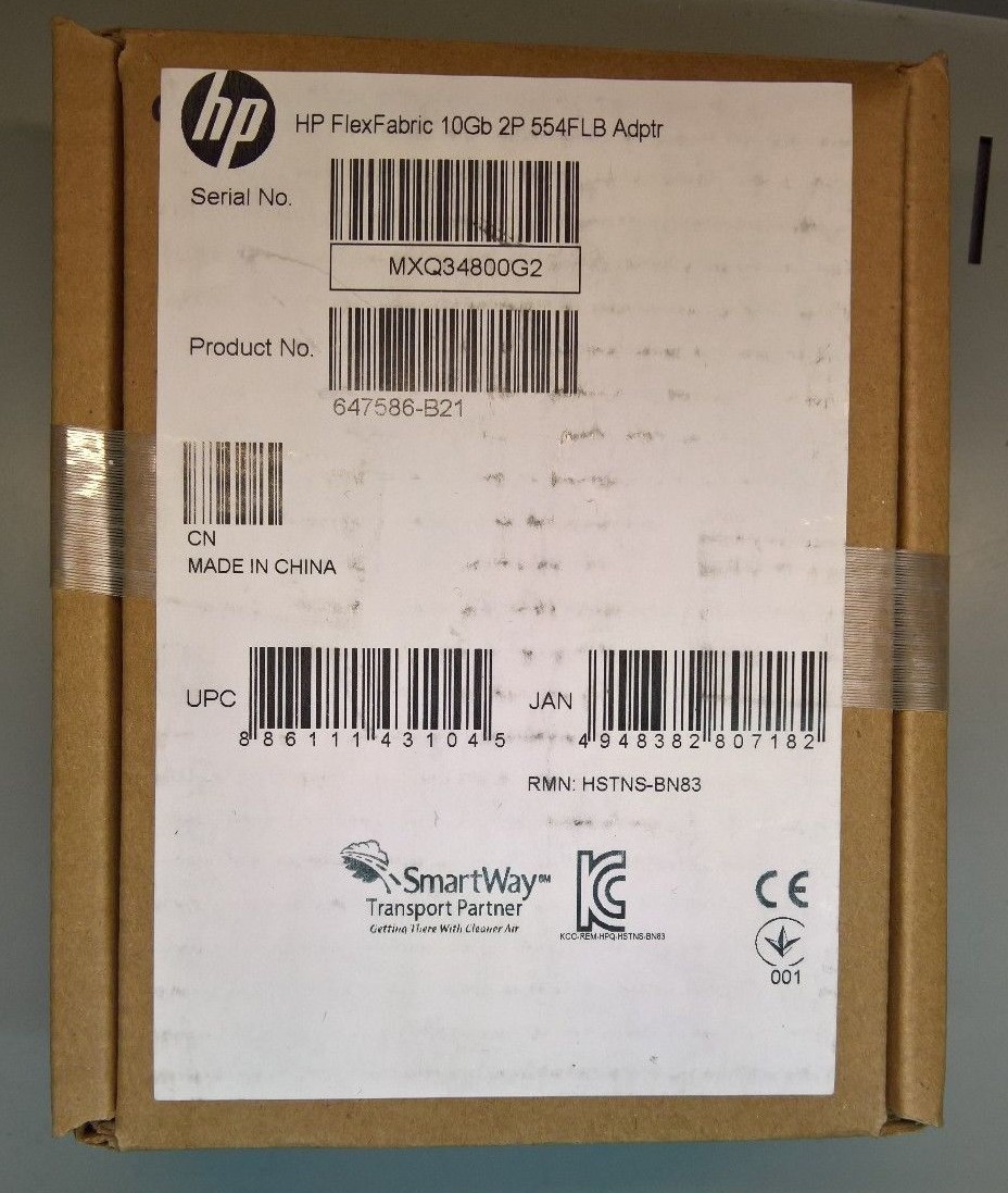 HP 647586-B21 FLEXFABRIC 10GB 2P 554FLB ADAPTER  649940-001 2 Port