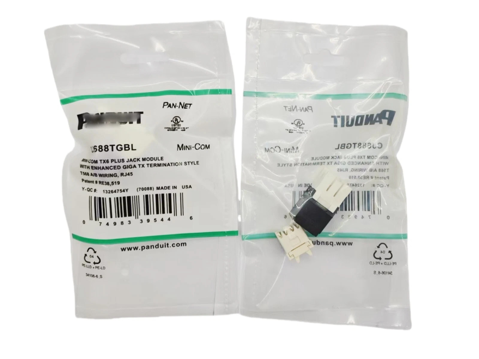 50PCS Panduit Giga TX Cat6 Network jack CJ688TGYL CJ688TGIW CJ688TGGR CJ688TGRD