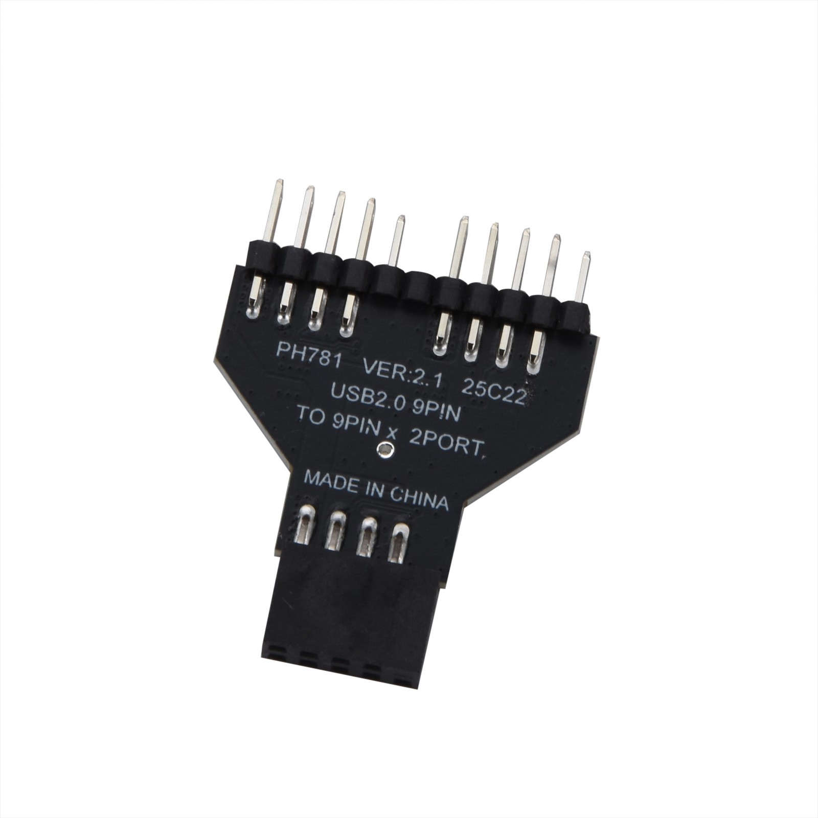 Motherboard USB 9 Pin Header Female 1 To 2 Male Extension Adapter USB 2.0 HUB