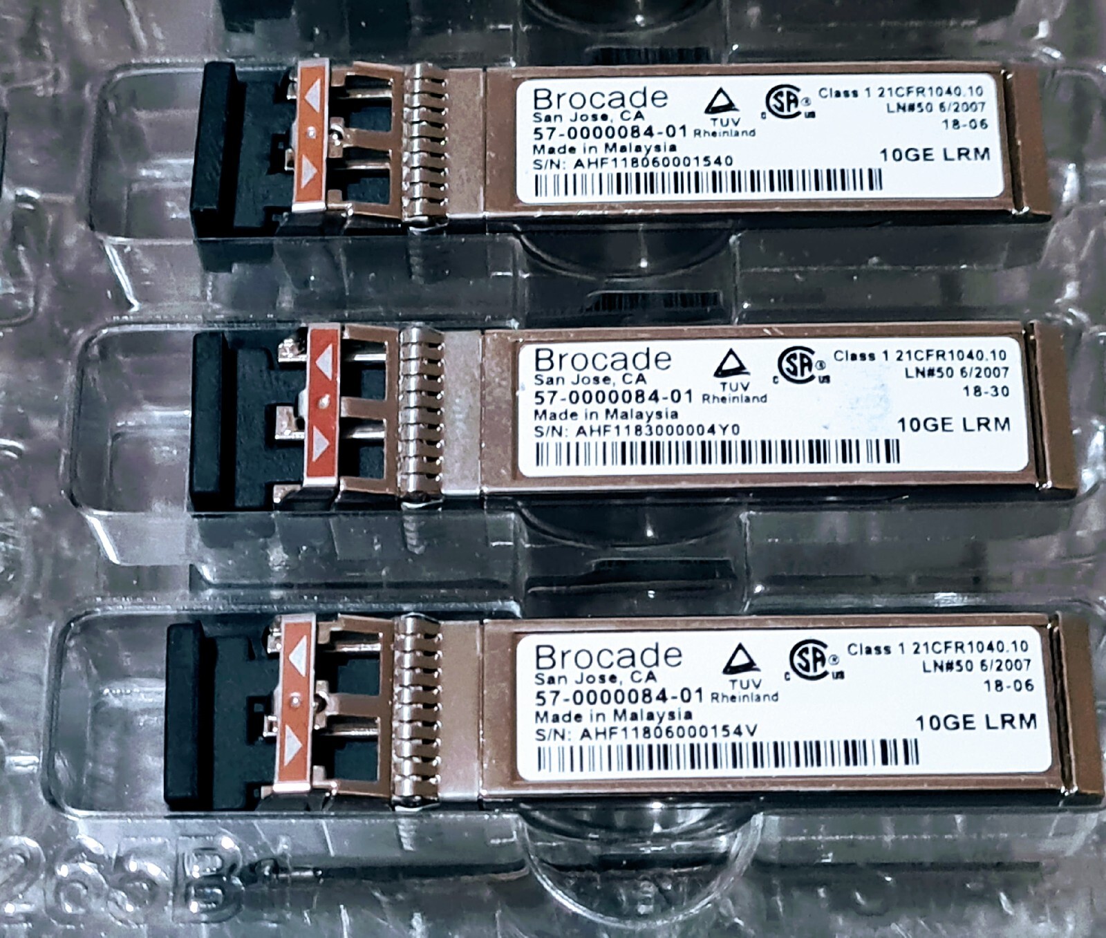 Brocade Ruckus 10G-SFPP-LRM 10GE SFP+ 1310nm 10GBase-LRM LC MMF 57-0000084-01