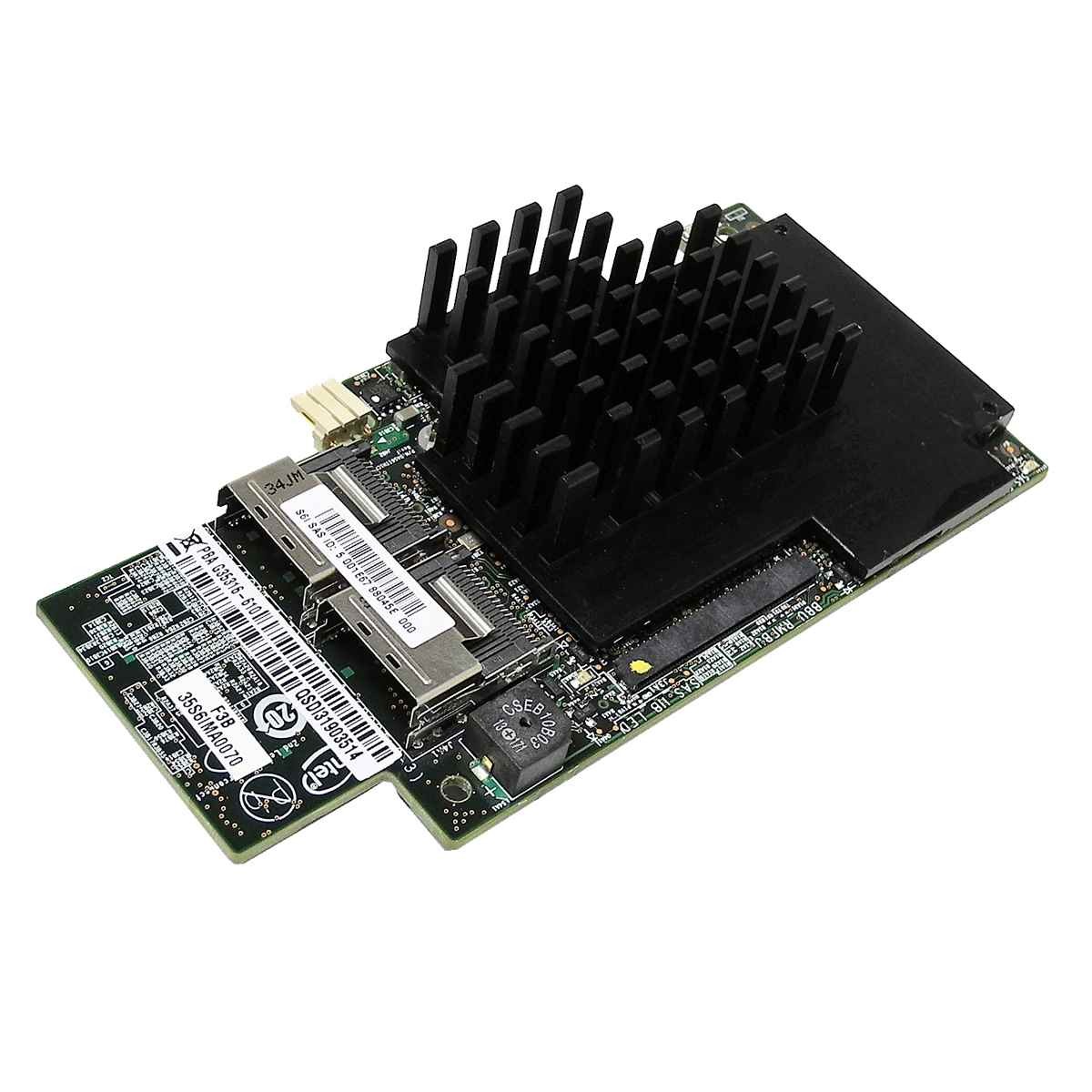 Intel PBA G35316-610 Dual Port Integrated RAID Module + 2x G94562-001 SAS Cables