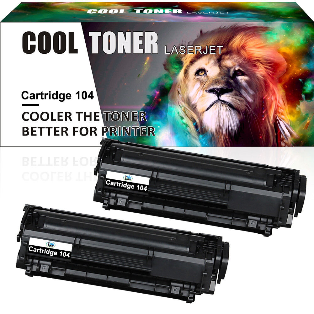2Pack 104 FX10 Black Toner For Canon 104 Printers ImageClass MF4150 MF4350D D420