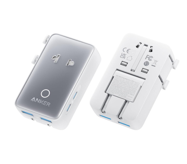Anker Nano Travel Adapter 5-Port Power Charger 1AC 2USB-A 2USB-C 200+ Countries