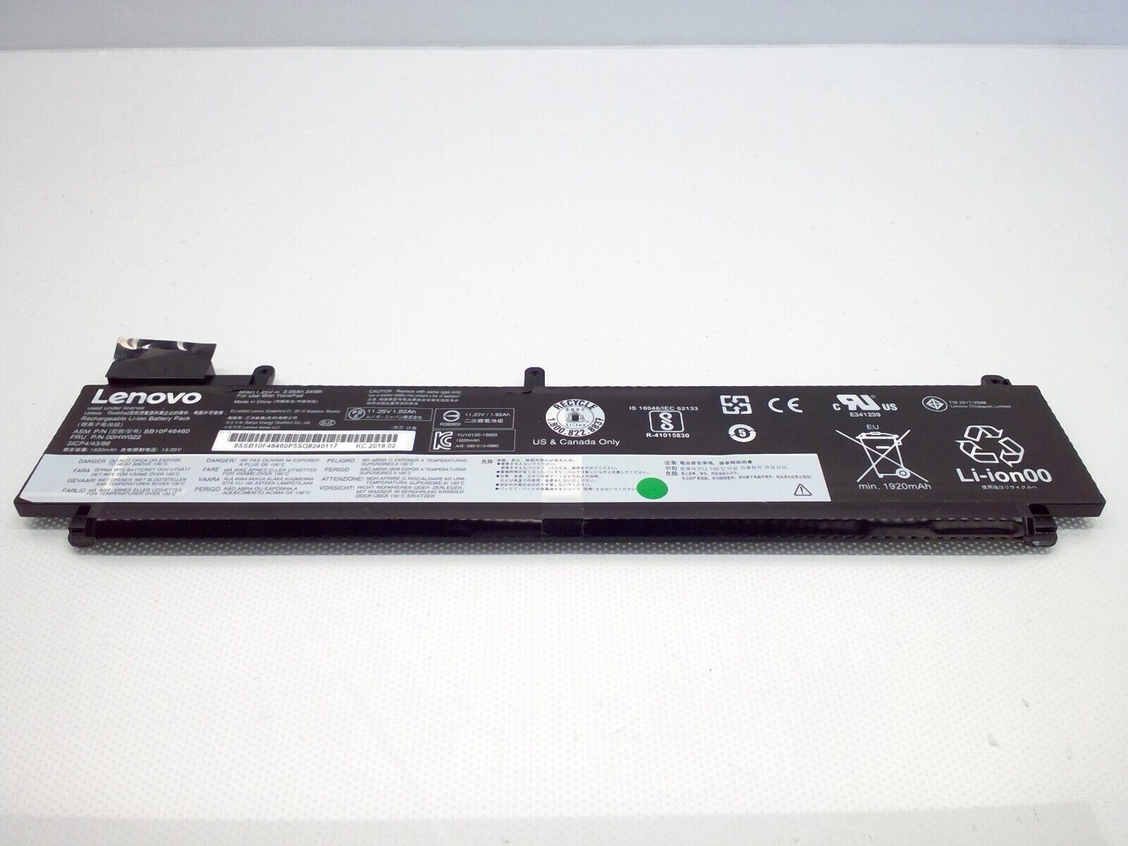 Genuine Lenovo ThinkPad T460s T470s SB10F46460 00HW022 00HW023 24Wh Battery