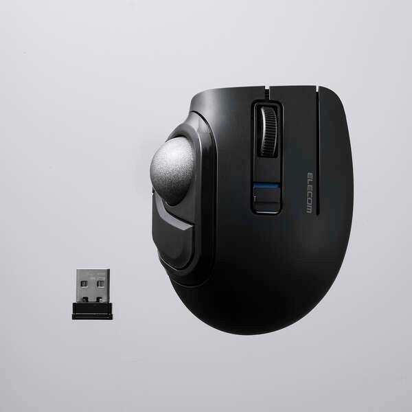 ELECOM bitra Trackball Mouse Quiet Thumb Bluetooth 2.4GHz M-MT1MRSABK JAPAN NEW