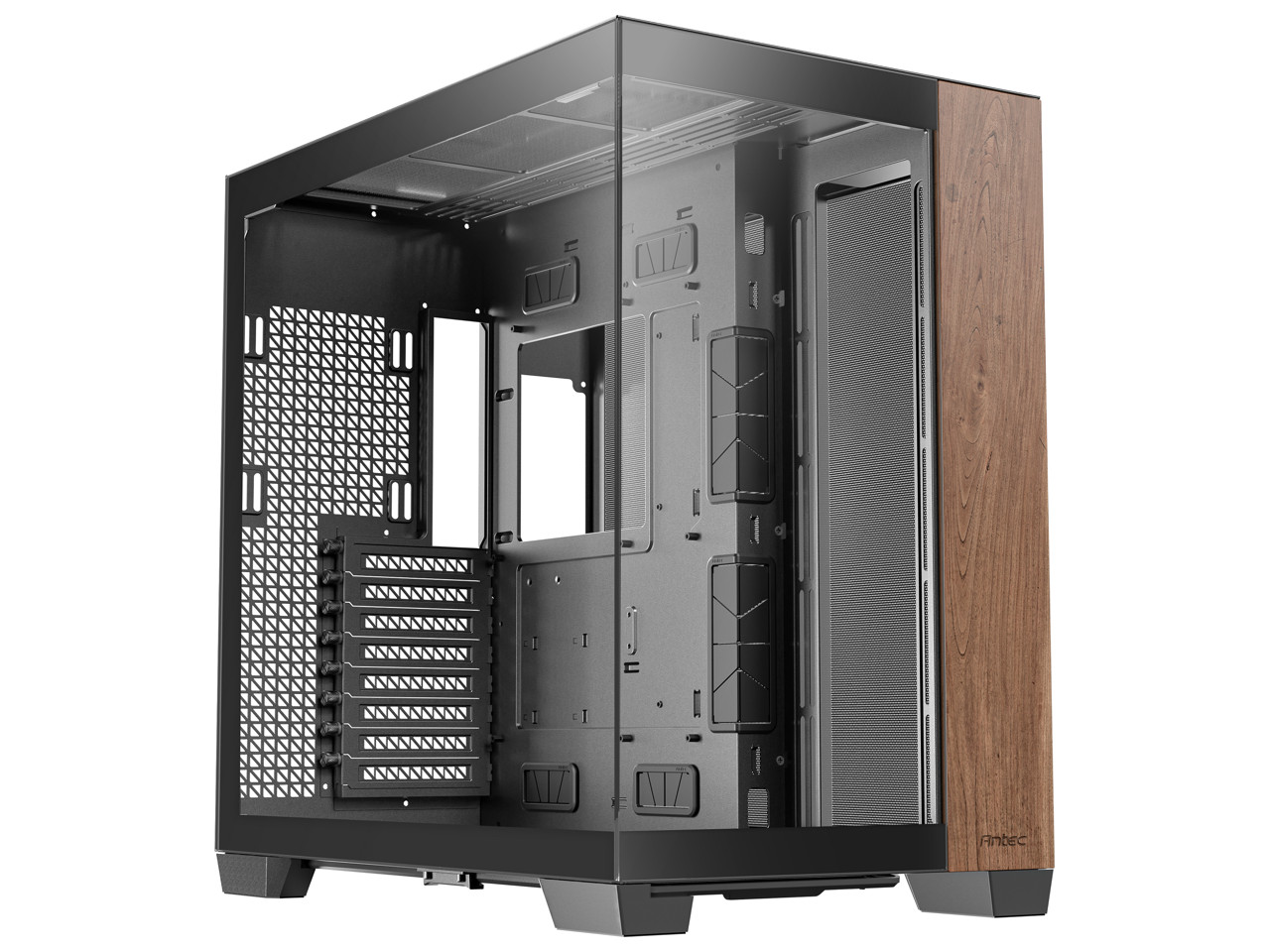 Antec C8 Wood Black Steel + Plastic + Glass E-ATX Full Tower Case Computer CaseA