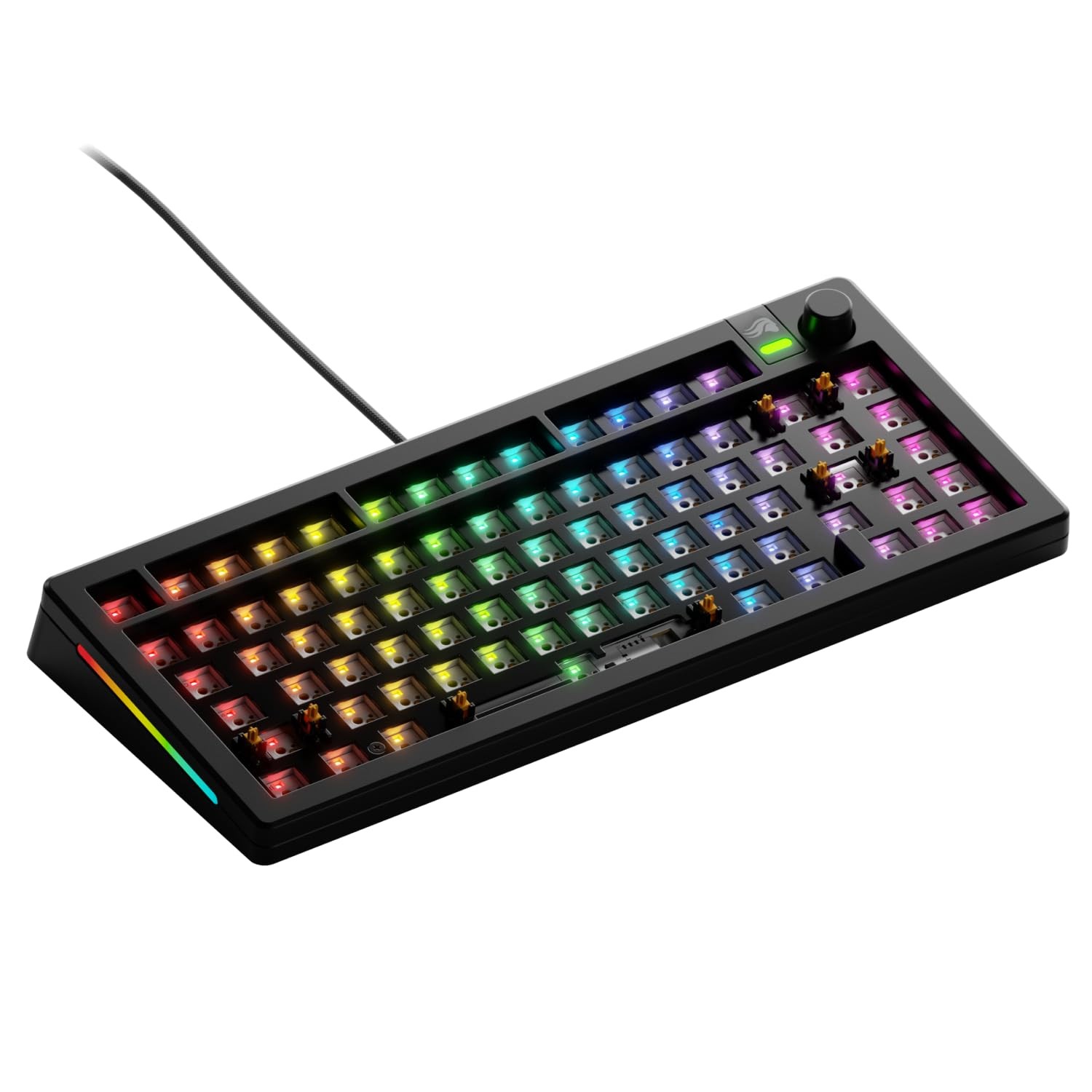 Glorious Gaming - GMMK 3 Barebones Custom 75% Gaming Keyboard Kit with Knob