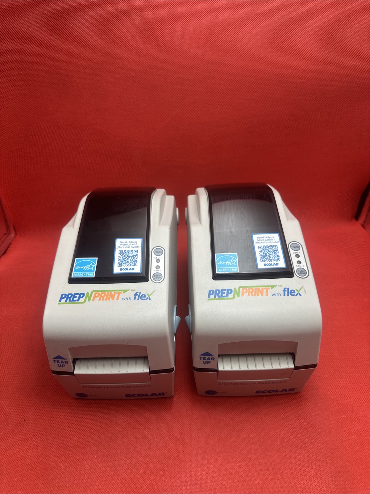 Lot Of 2 Bixolon SLP-DX220B 2" Barcode Label Thermal Printer / No Ac Adapter