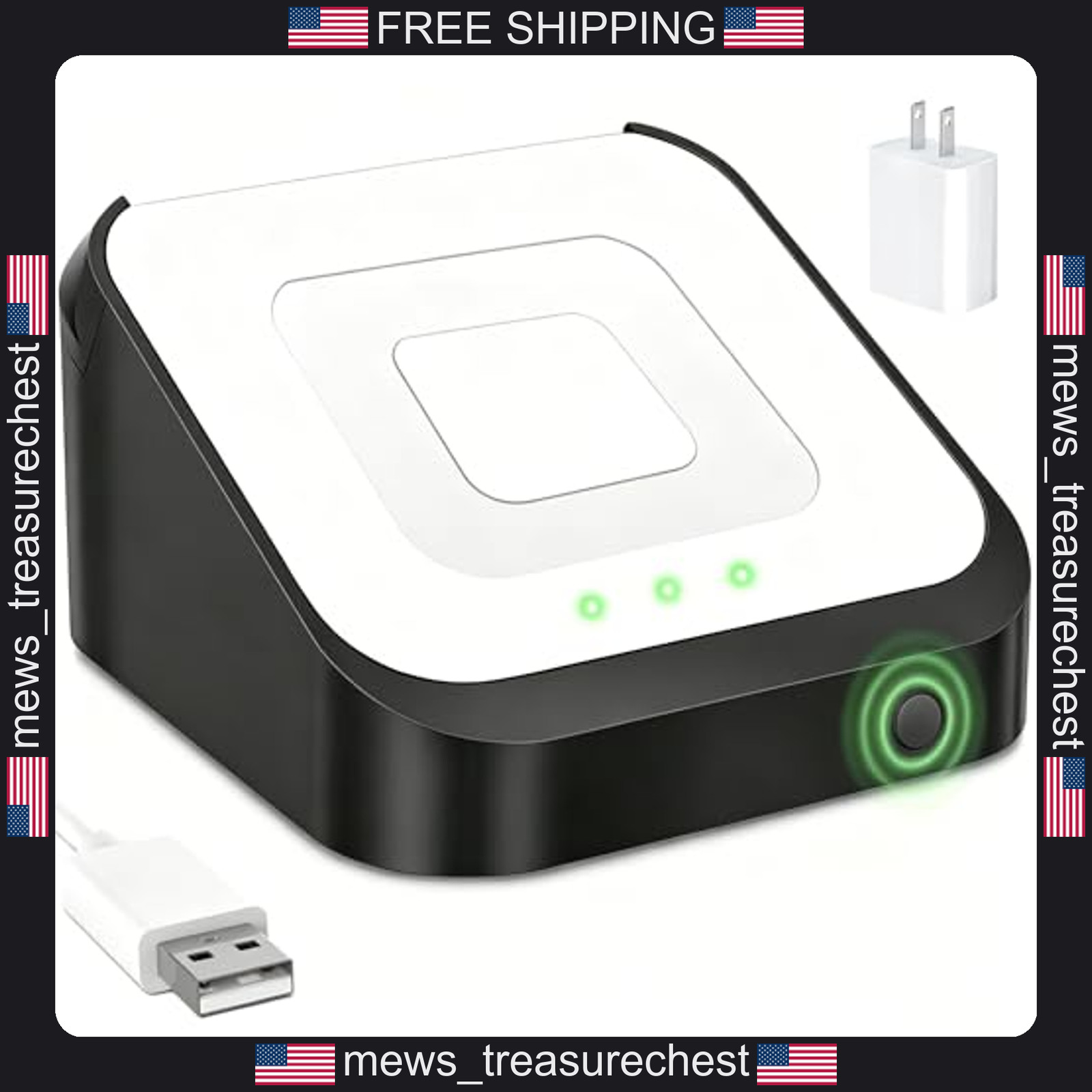 Square Reader Dock for 2nd Generation with Anti-Sleep Button and USB-C Charger