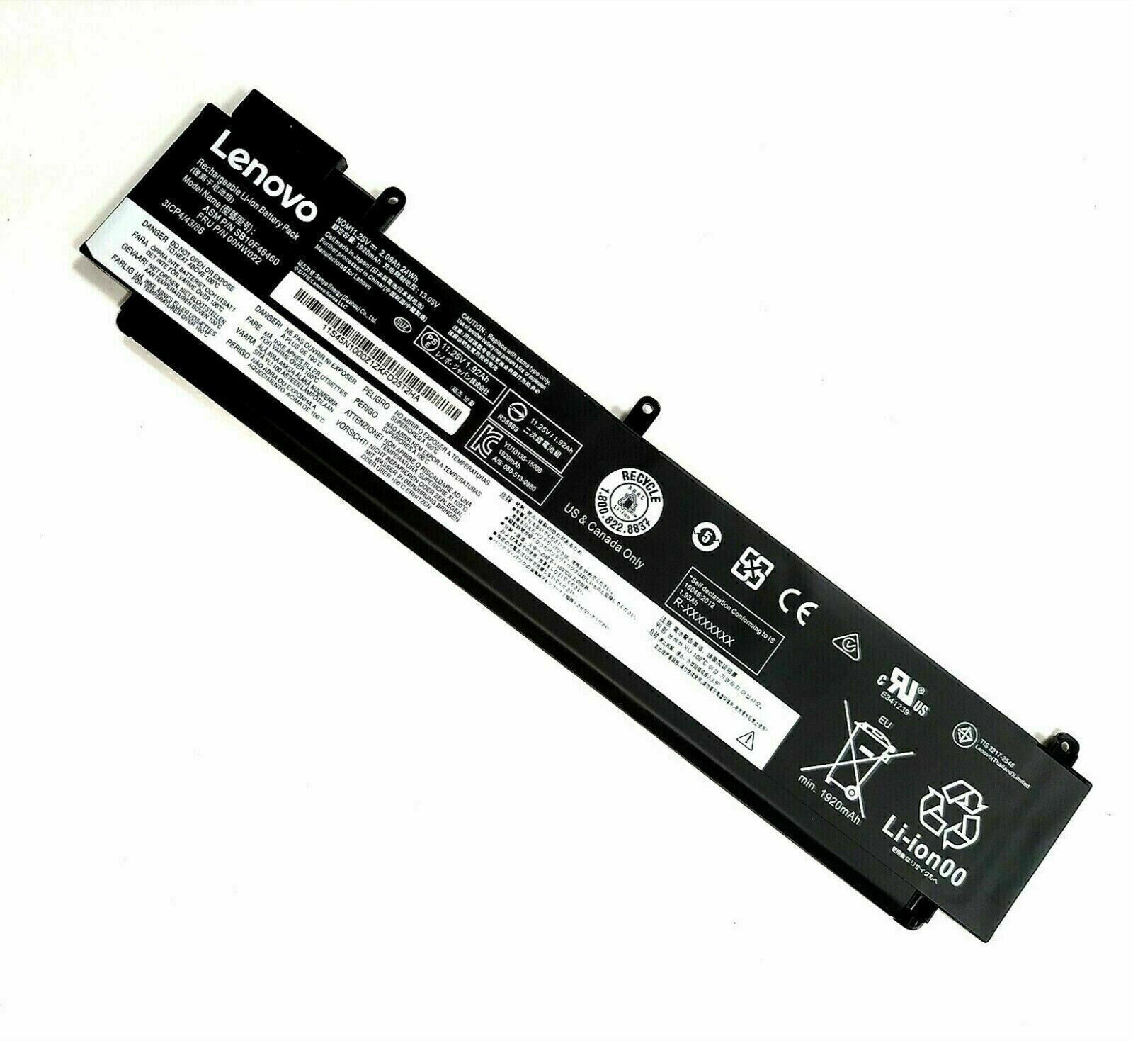 Genuine 24Wh 00HW022 Laptop Battery For Lenovo ThinkPad T460s T470s 00HW023 OEM