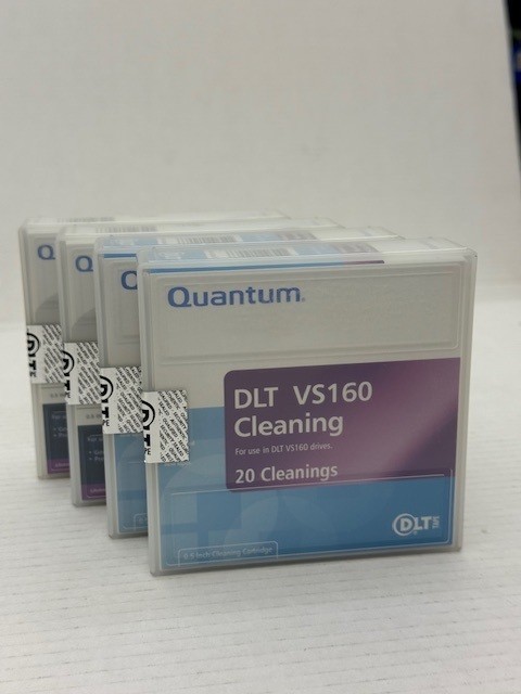 Quantum DLT VS160 Cleaning Cartridge, Lot of 4. 20 Cleanings Each, Sealed,  NEW