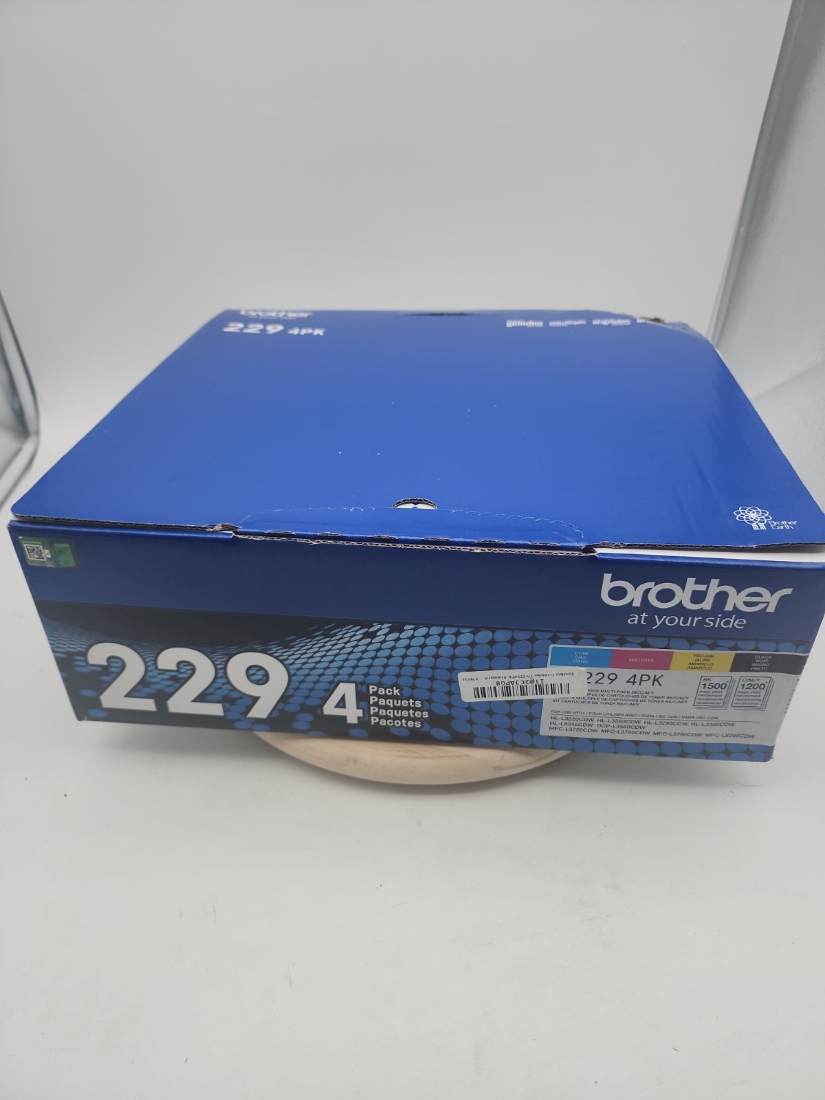 Brother TN229 4-Pack Genuine OEM CMYK Toner Cartridges Open Box