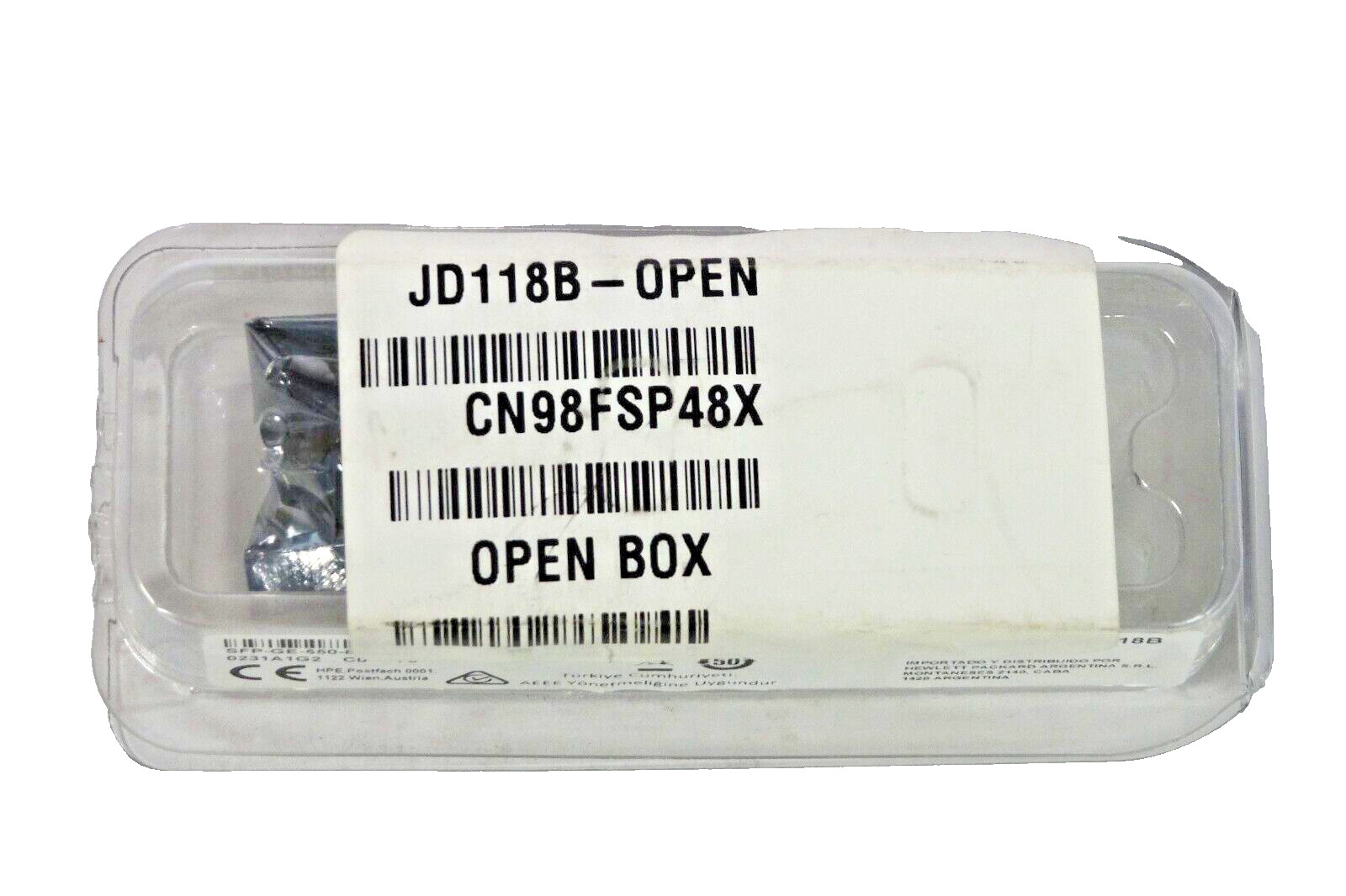 HPE JD118B X120 1G SFP LC SX Transceiver 1 Gbps 1 x LC 1000Base-SX Network