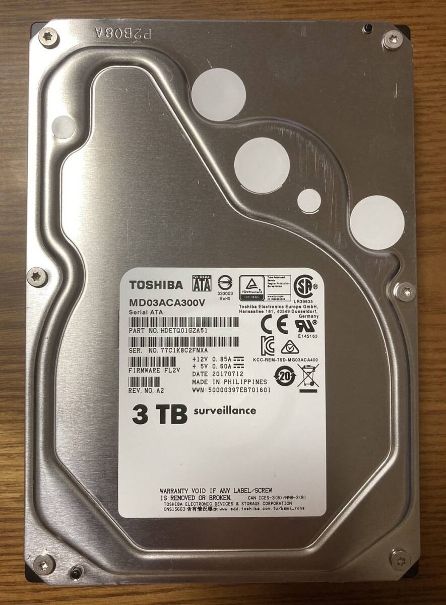 [Low usage] Toshiba MD series MD03ACA300V 3.5-inchHDD 3TB (24/7 operation for su