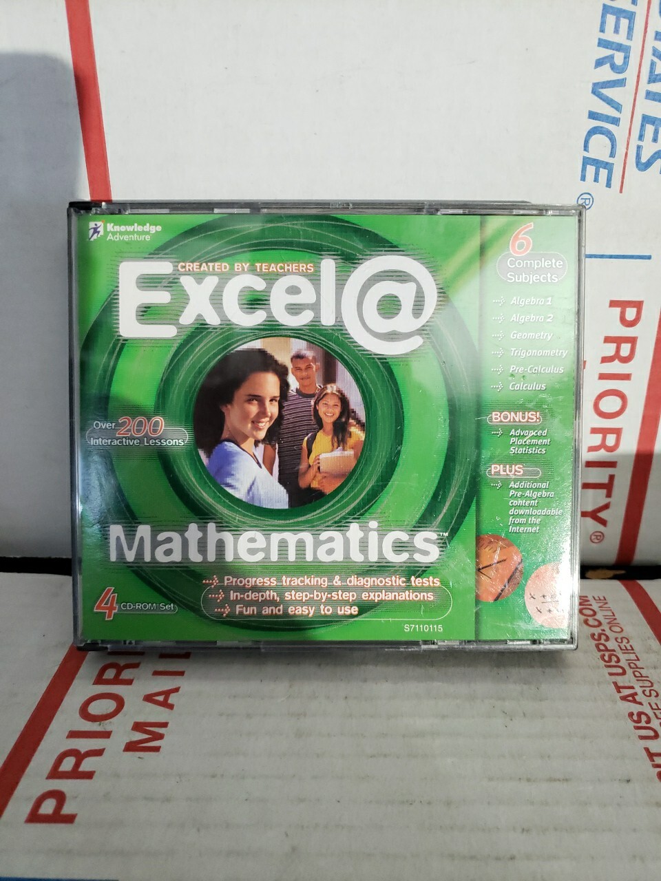 Knowledge Adventure Excel @ Mathematics 4 CD-ROM Set Algebra Trig Pre Calc. #191