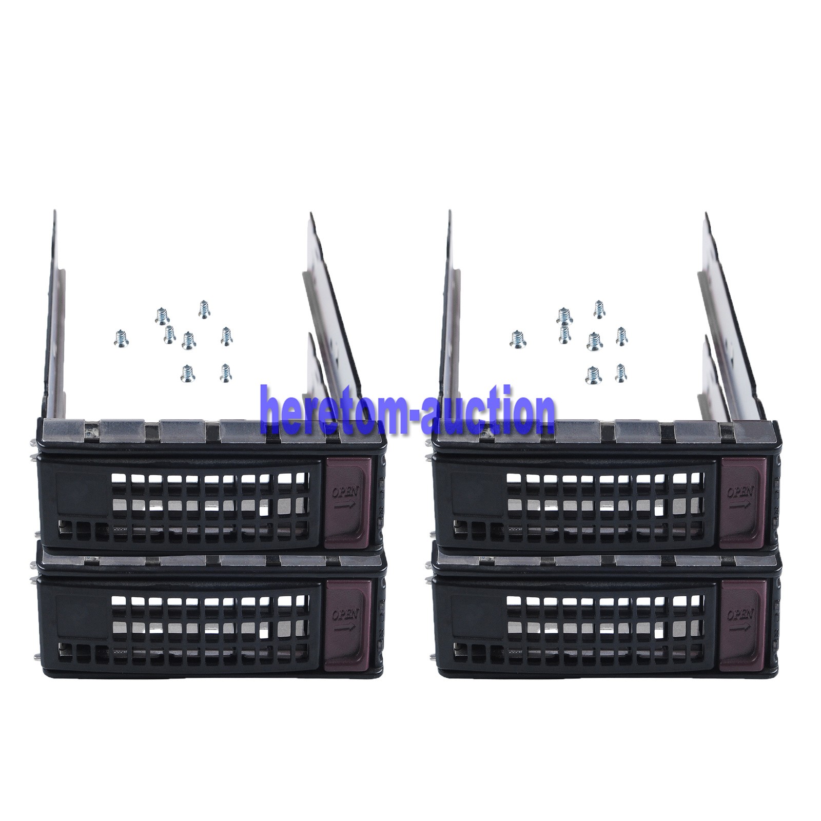 4X Supermicro MCP-220-00094-0B Gen 6.5 Hot-Swap 3.5" SAS Hard Drive Tray Caddy